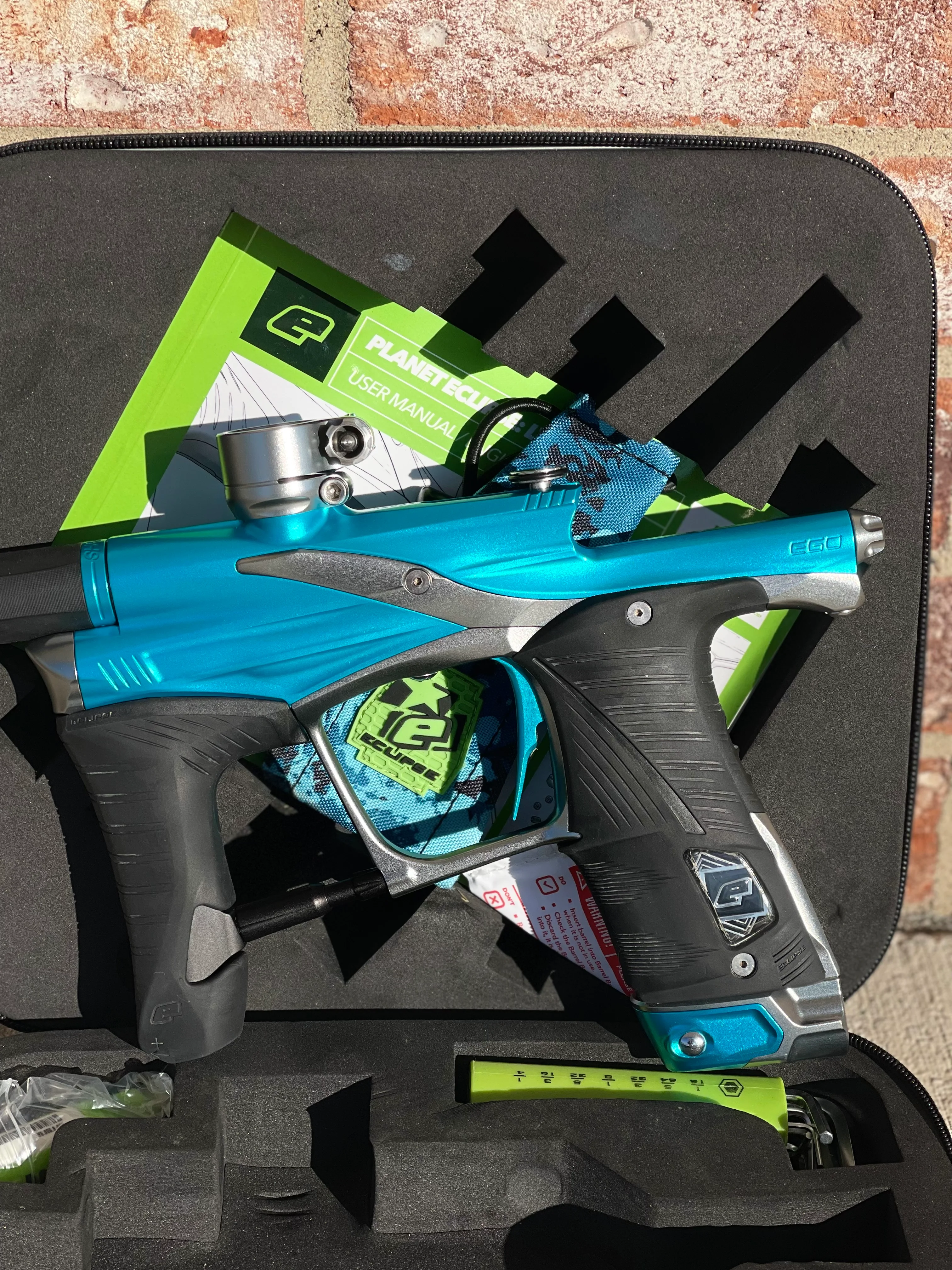 Used Planet Eclipse Lv1.6 Paintball Gun - Zircon (Teal / Grey) - Image 6