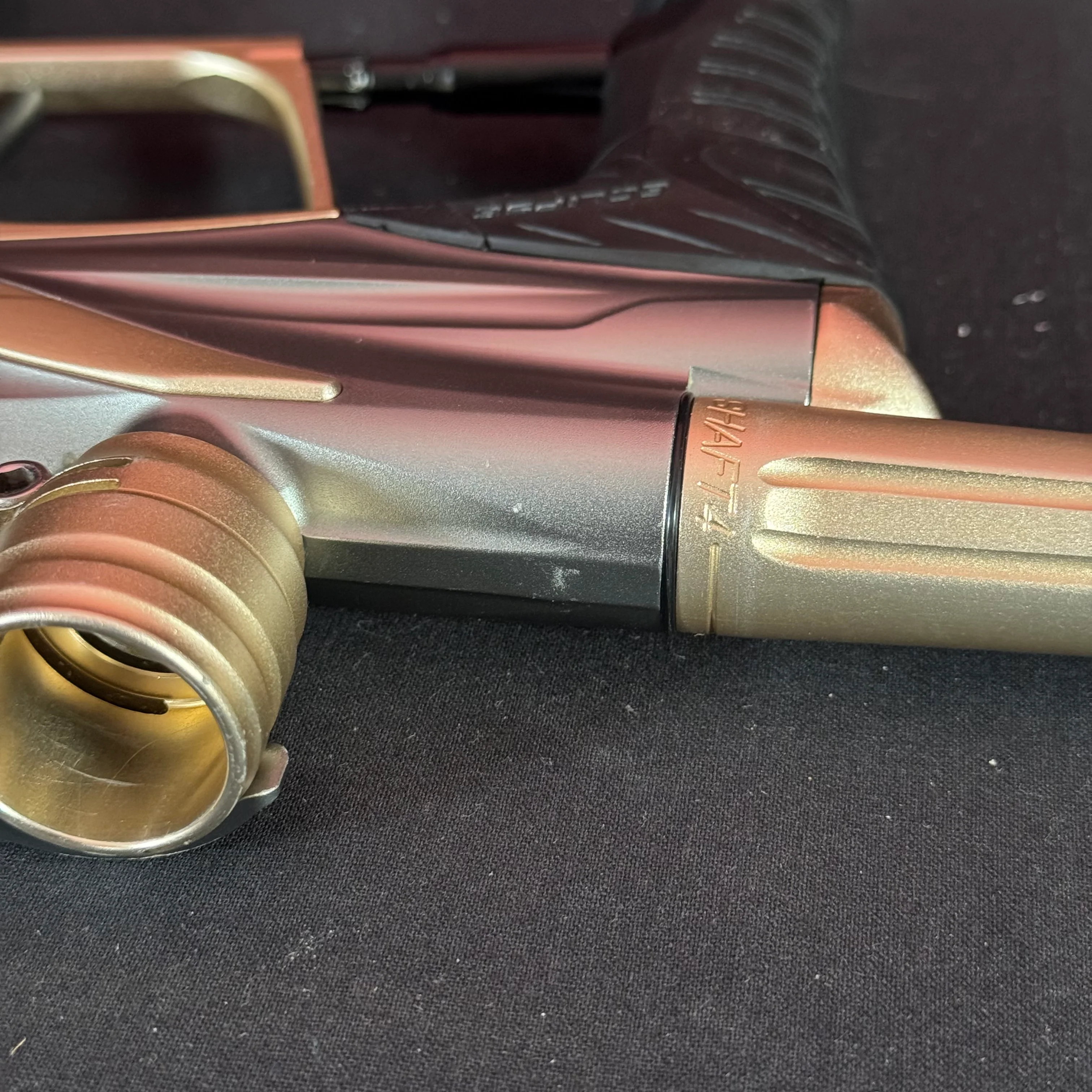 Used Planet Eclipse LV1 Paintball Gun - Pewter/Sandstone w/ Scythe Trigger *Solenoid Checked* - Image 10