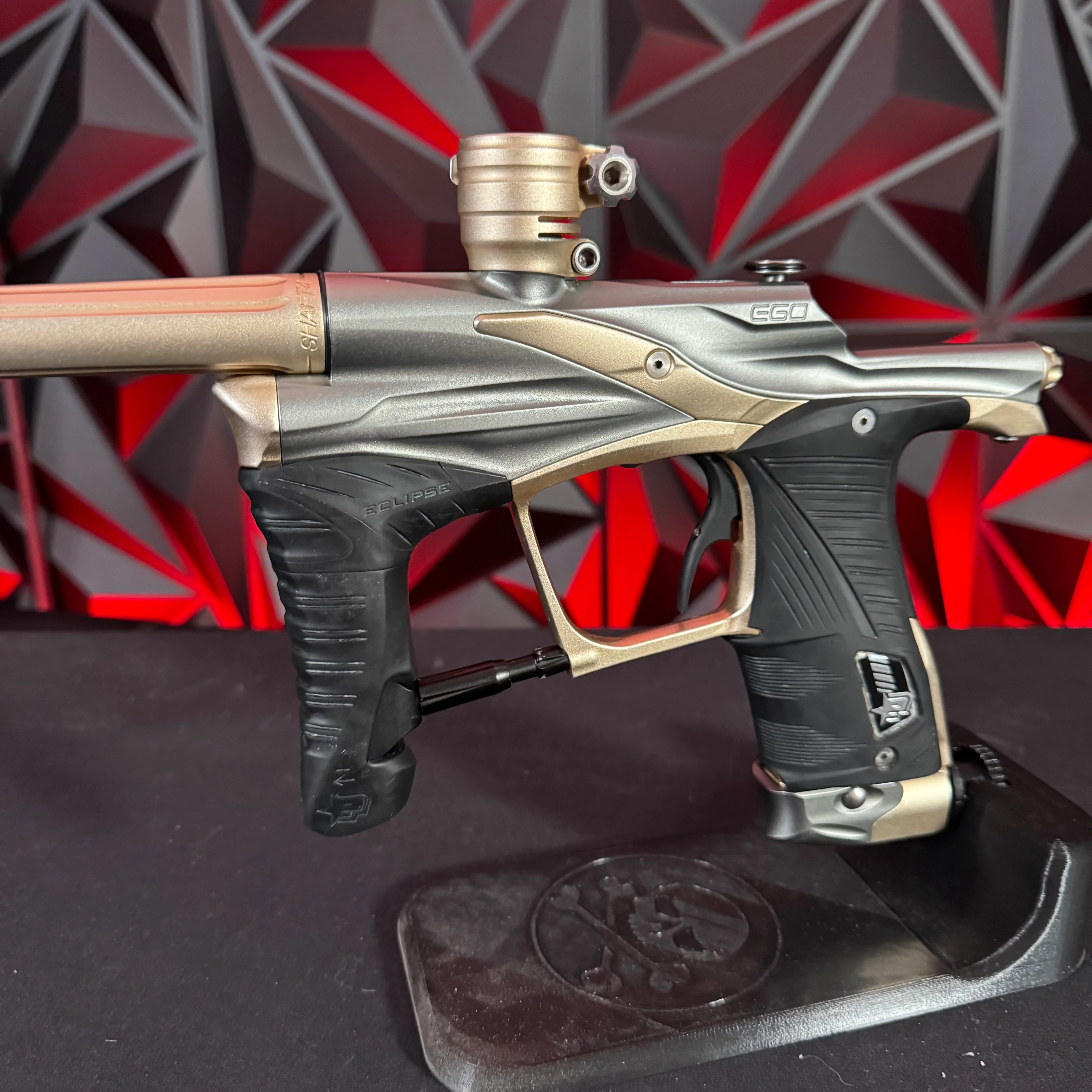 Used Planet Eclipse LV1 Paintball Gun - Pewter/Sandstone w/ Scythe Trigger *Solenoid Checked* - Image 5
