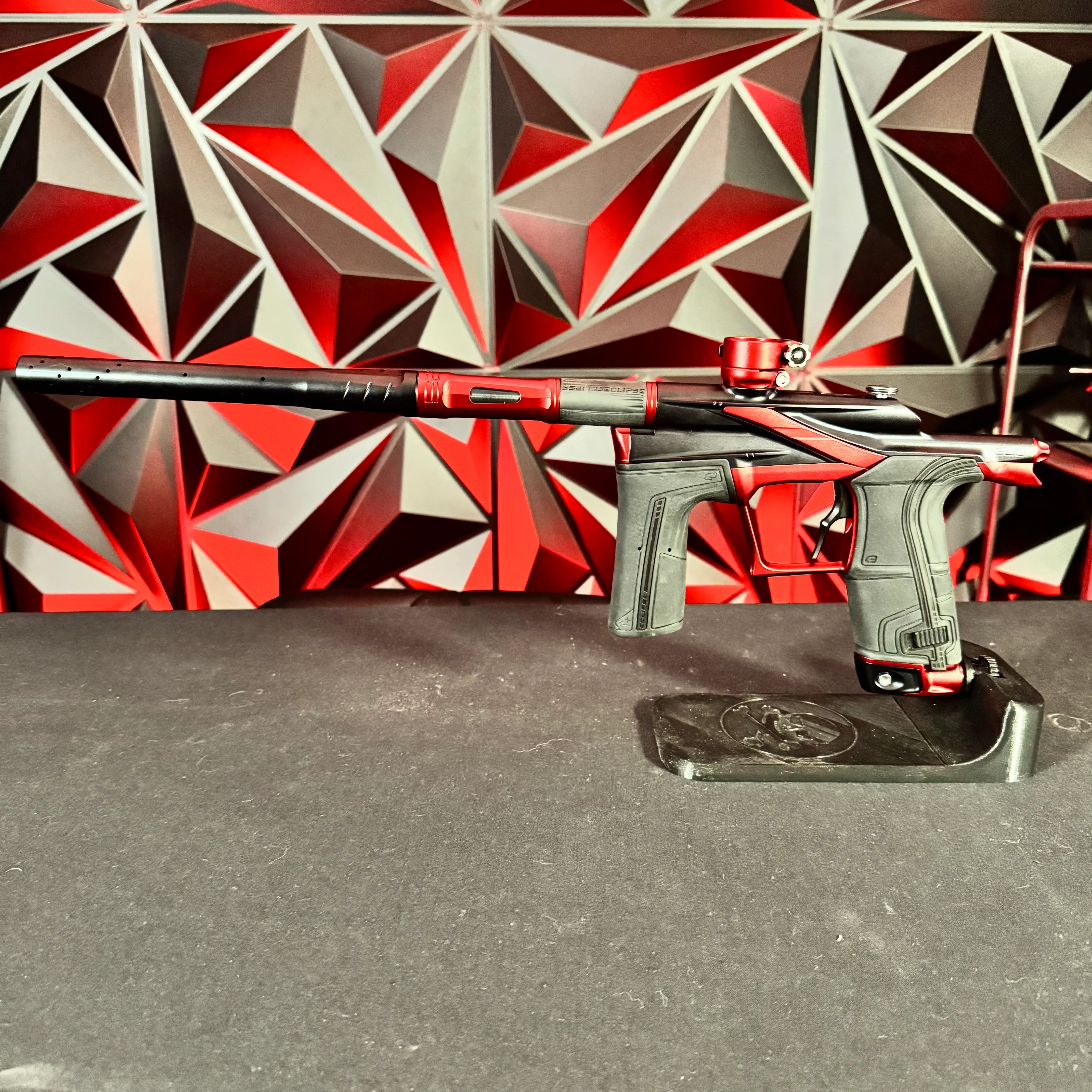 Used Planet Eclipse LV2 Paintball Gun - Black/Red w/ Raptor Deuce Trigger - Image 7