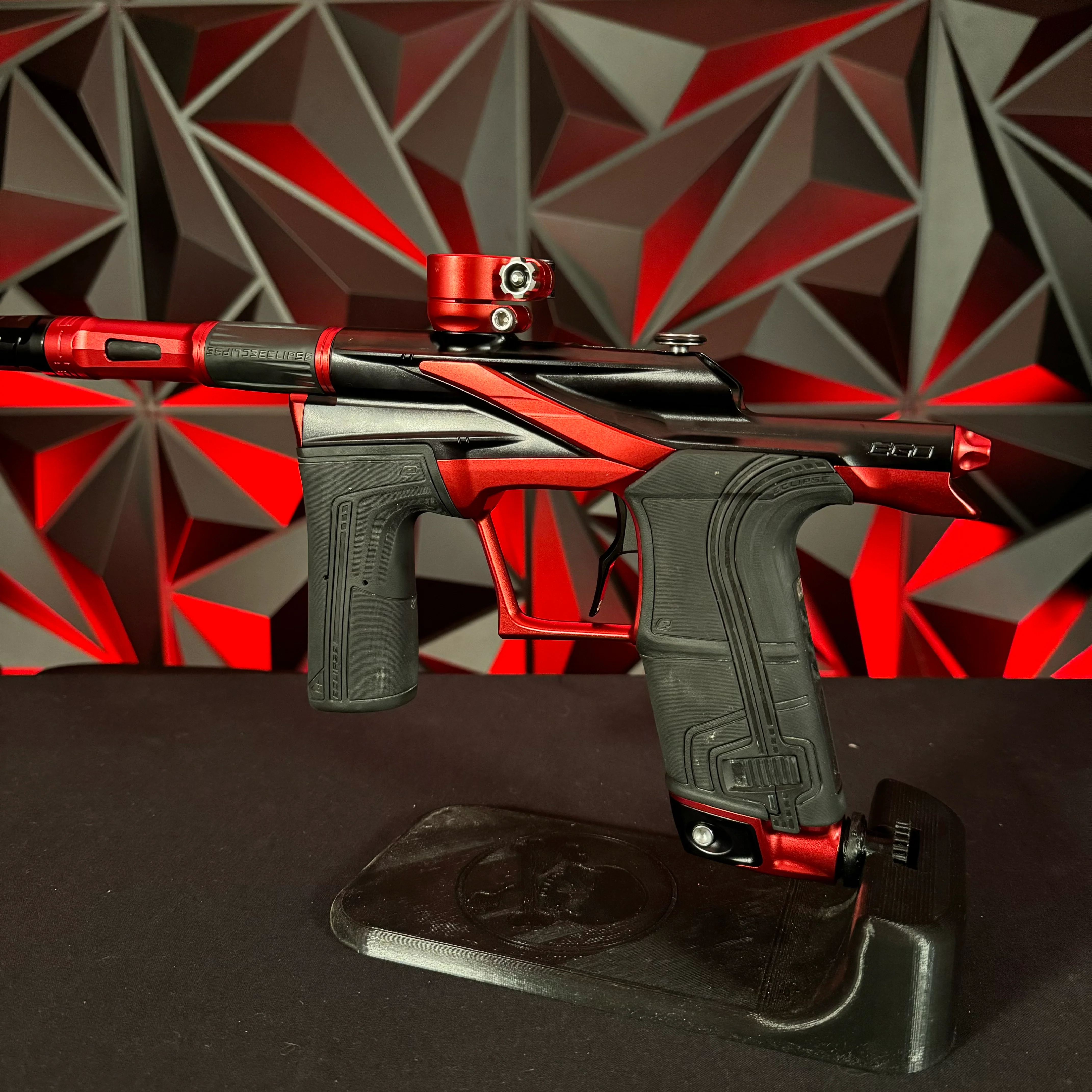 Used Planet Eclipse LV2 Paintball Gun - Black/Red w/ Raptor Deuce Trigger - Image 4