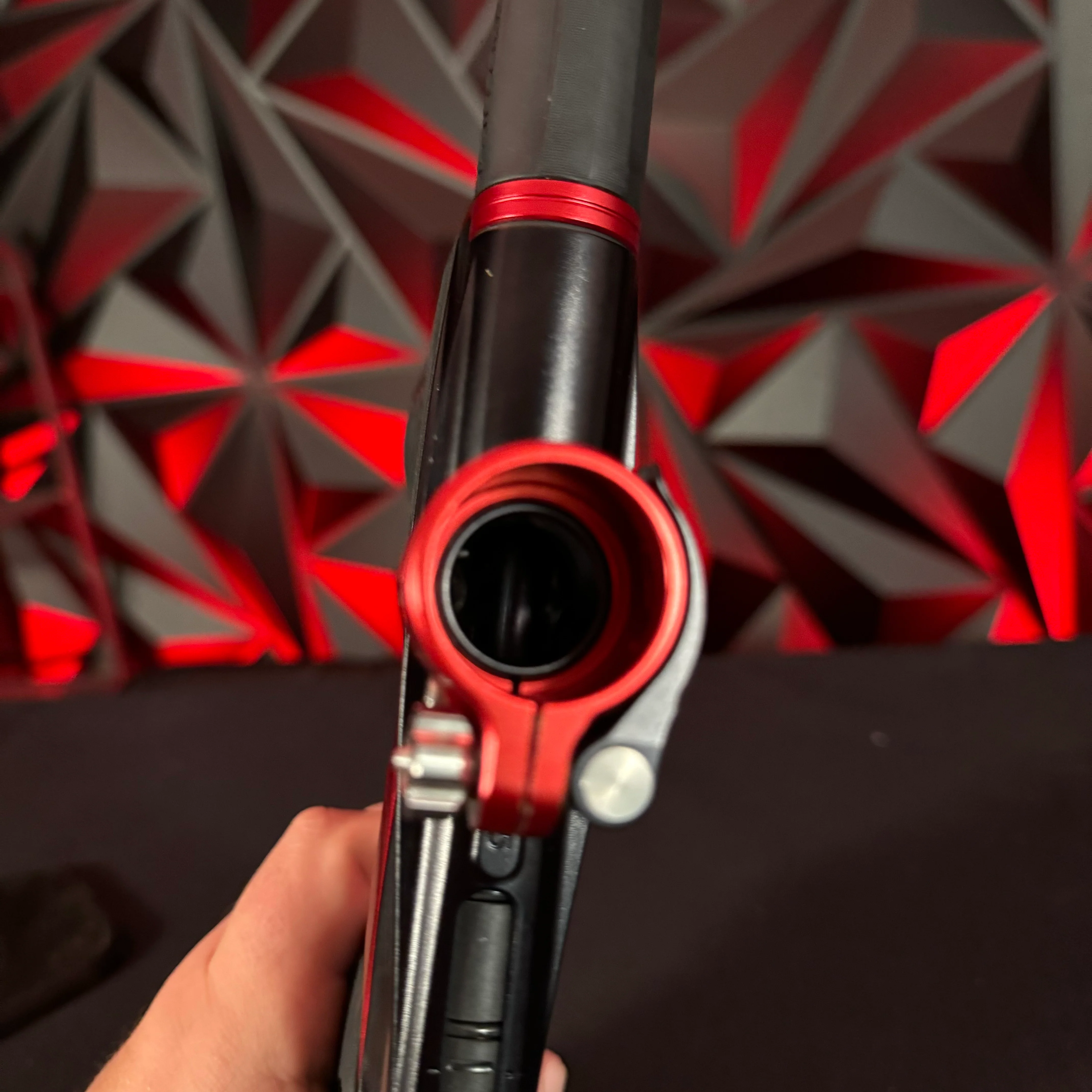 Used Planet Eclipse LV2 Paintball Gun - Black/Red w/ Raptor Deuce Trigger - Image 9