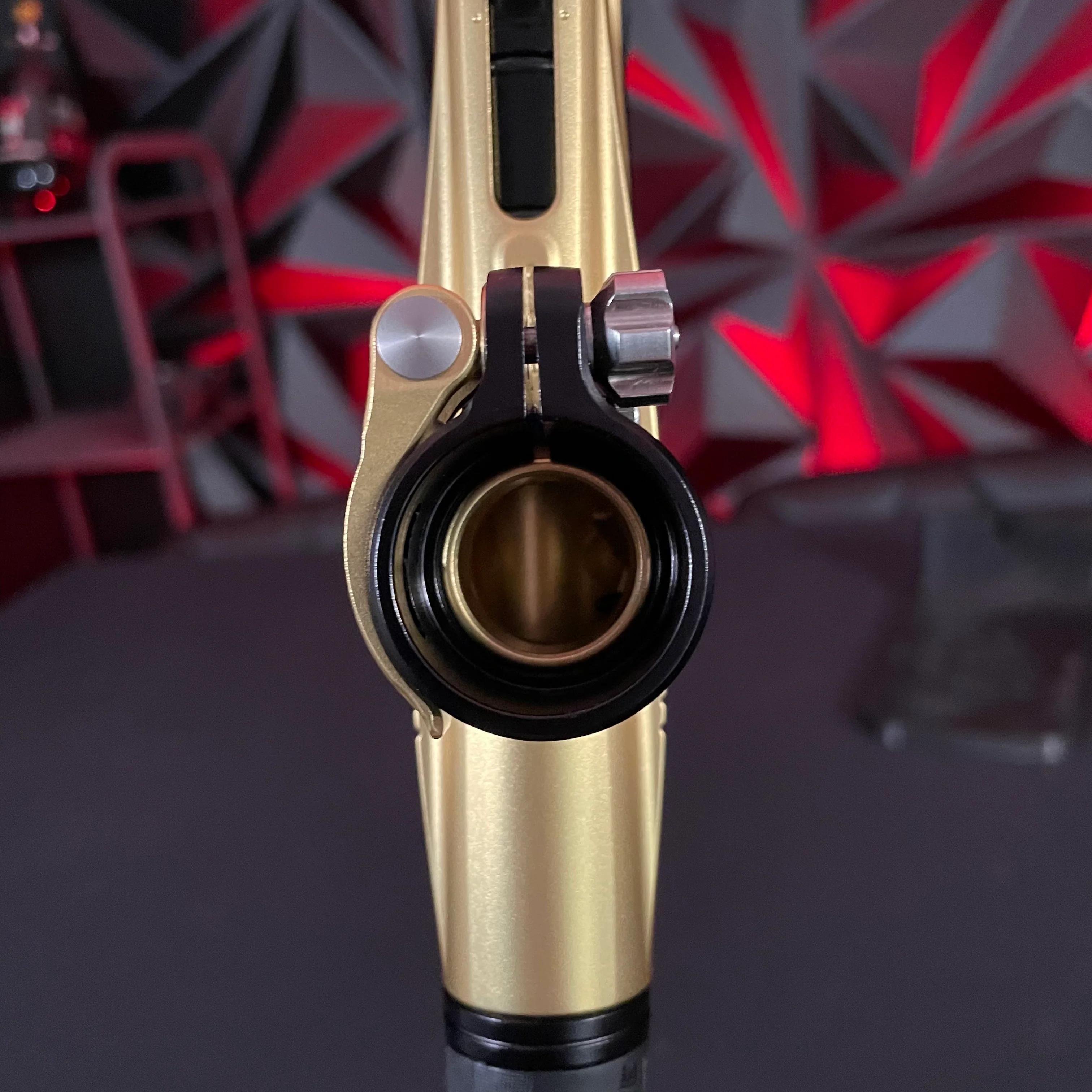 Used Planet Eclipse LV2 Paintball Gun - Gold/Black w/Deuce Trigger and 5 PWR Inserts - Image 9