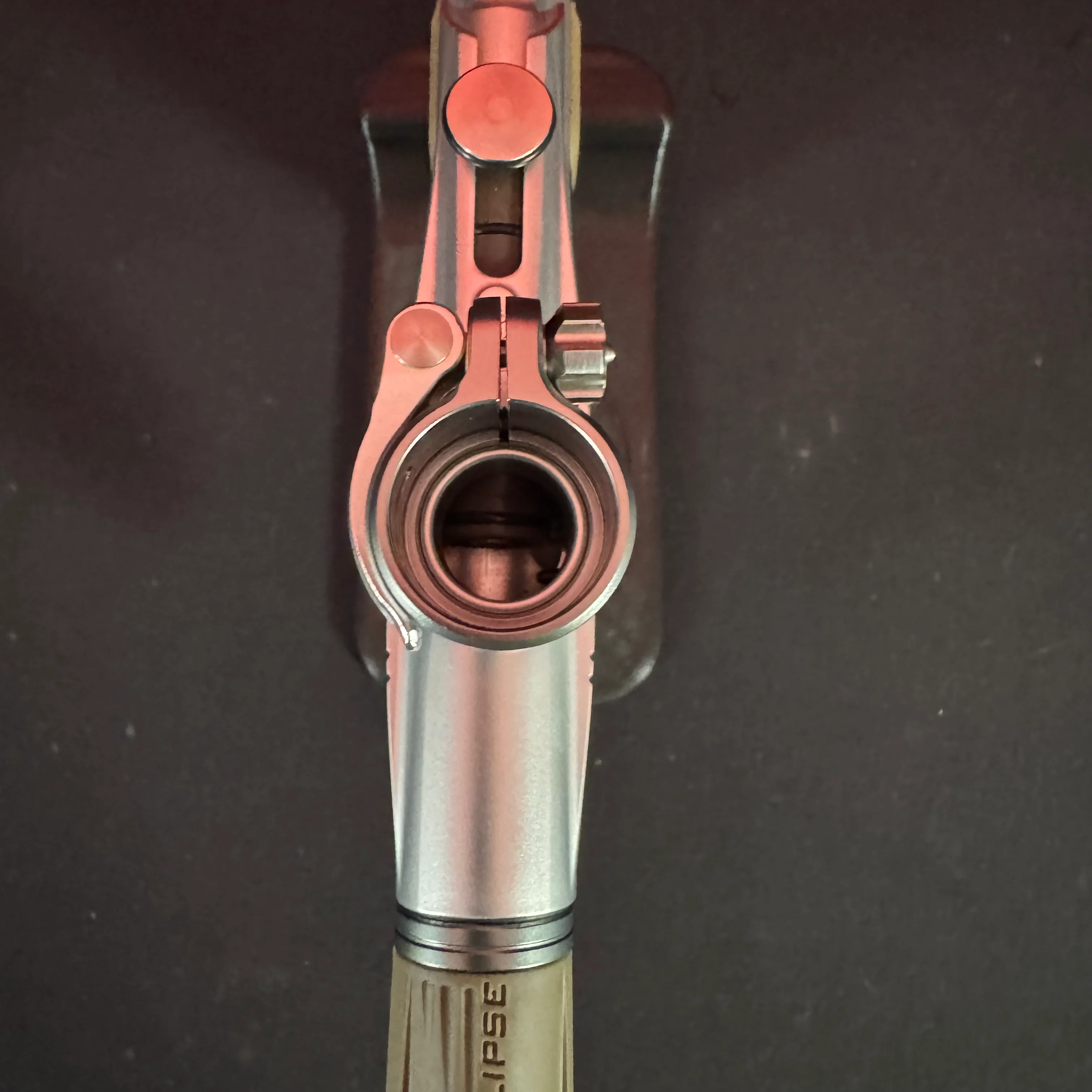 Used Planet Eclipse LV2 Paintball Gun - Silver/Dark Grey w/Earth Grip & Infamous Deuce Trigger - Image 10