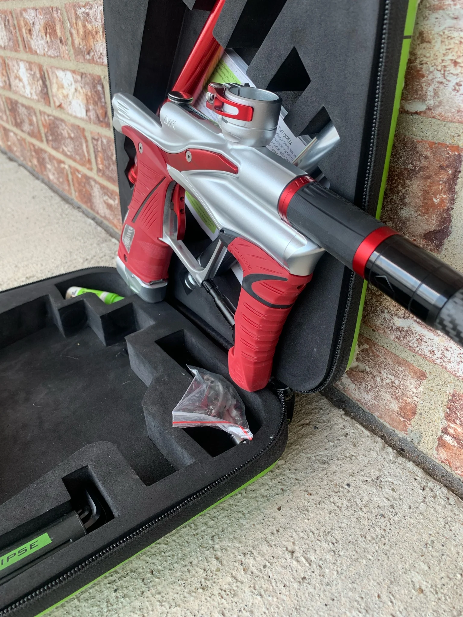 Used Planet Eclipse LVR Paintball Gun - Silver/Red - Image 3