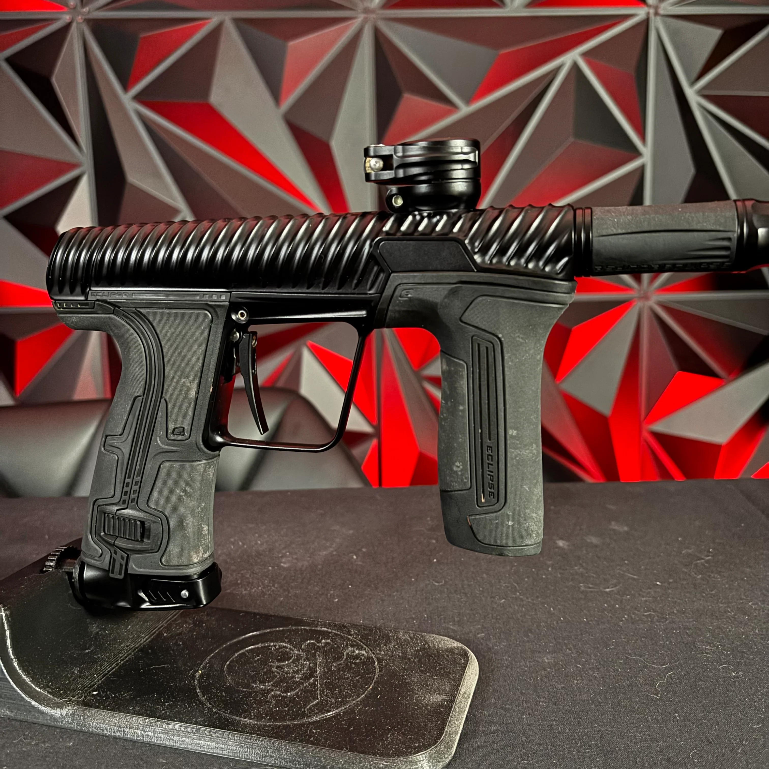 Used Planet Eclipse Twister CS3 Paintball Gun - Stealth w/ blood splatter tip - Image 3