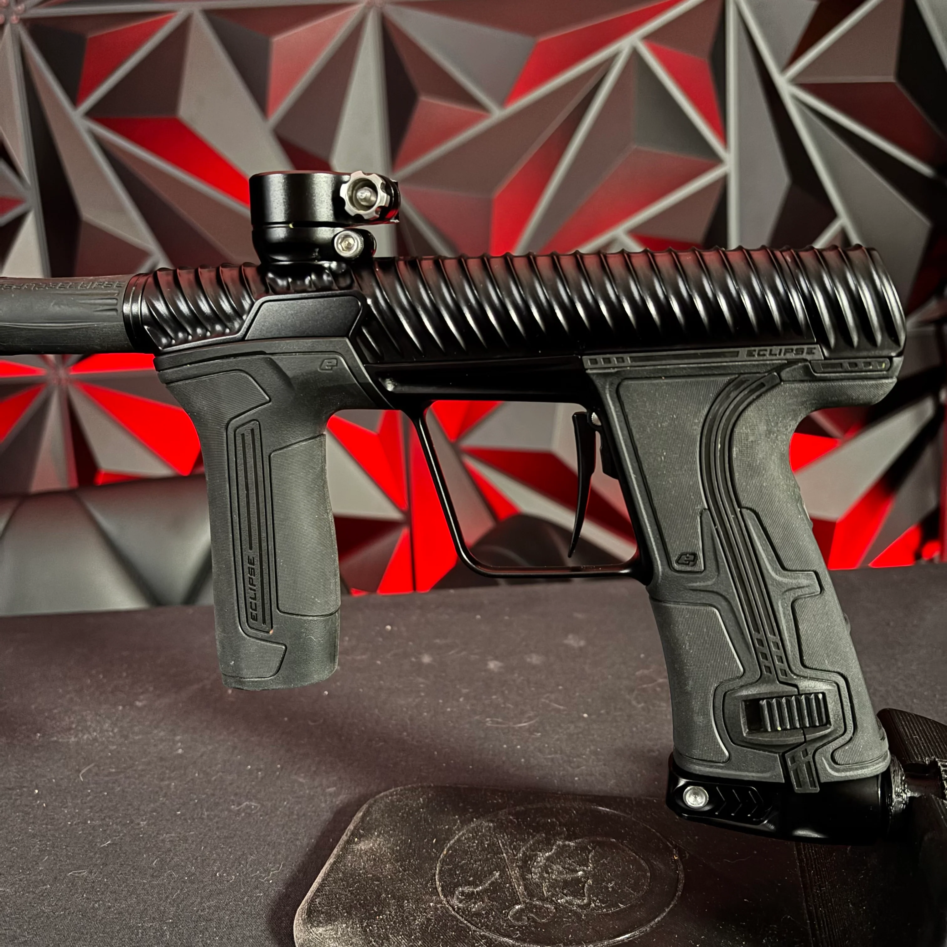 Used Planet Eclipse Twister CS3 Paintball Gun - Stealth w/ blood splatter tip - Image 4