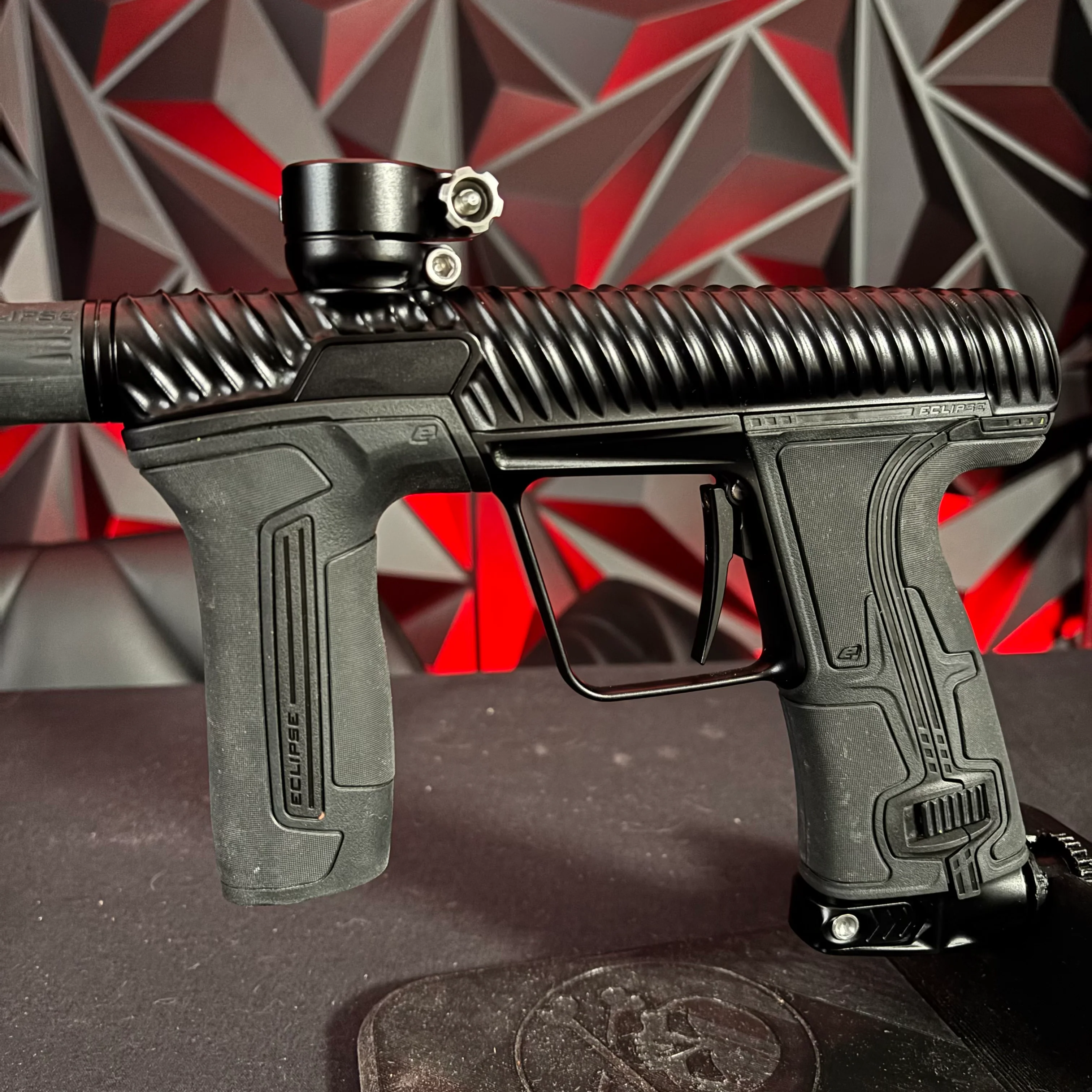 Used Planet Eclipse Twister CS3 Paintball Gun - Stealth w/ blood splatter tip - Image 5