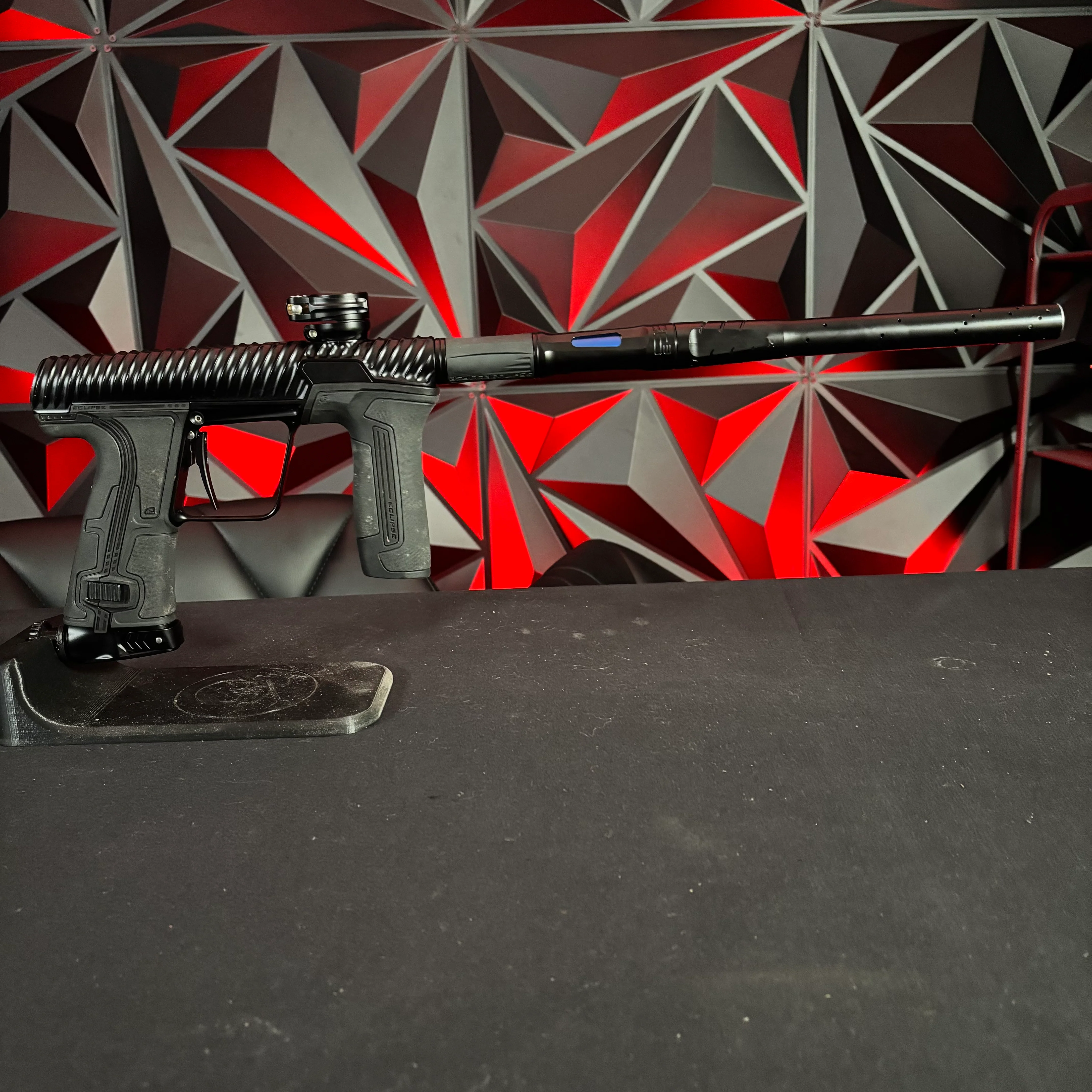 Used Planet Eclipse Twister CS3 Paintball Gun - Stealth w/ blood splatter tip - Image 6