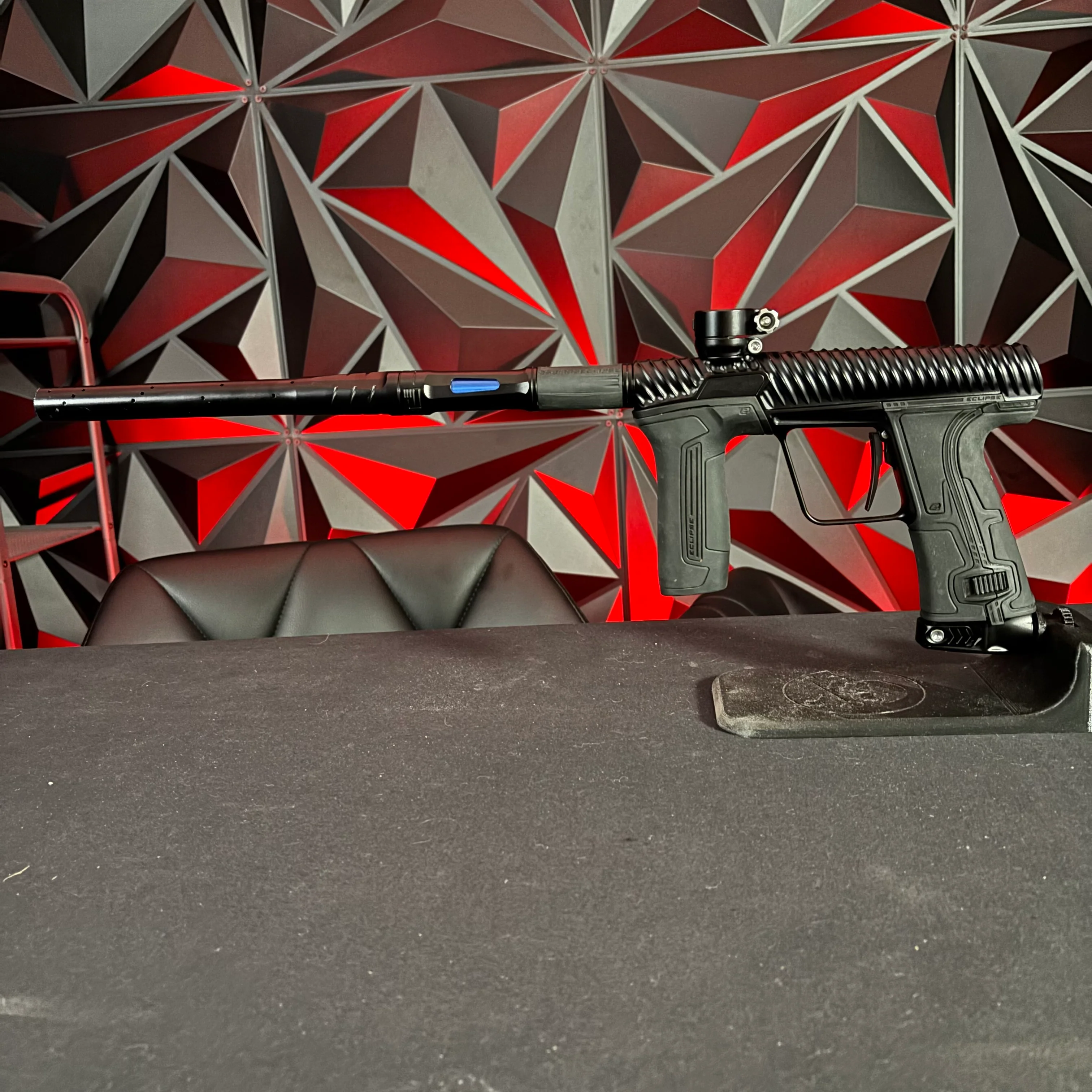 Used Planet Eclipse Twister CS3 Paintball Gun - Stealth w/ blood splatter tip - Image 7