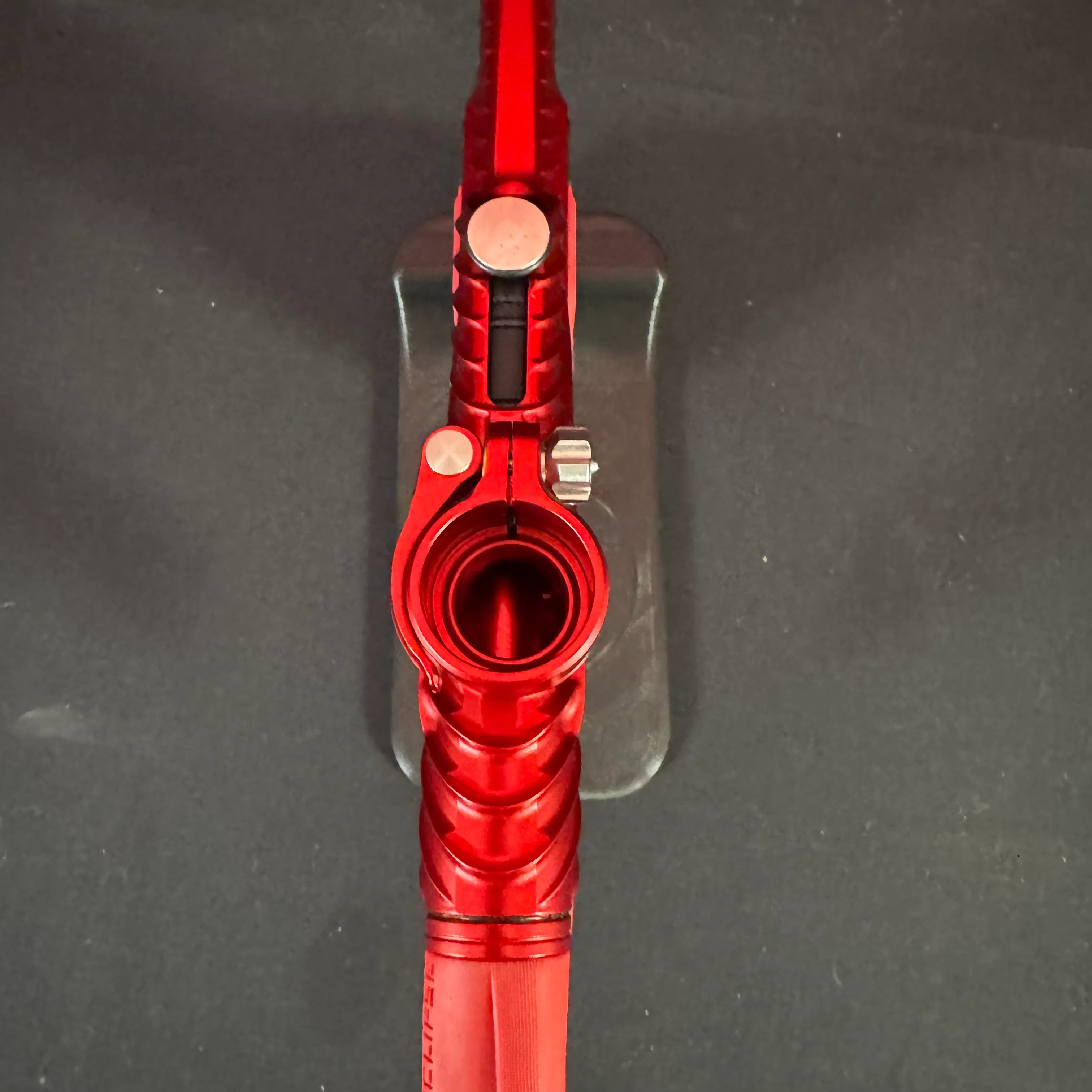 Used Planet Eclipse Twister LV2 Paintball Marker - Solid Red (O-Neg) w/Red Grip Kit - Image 9