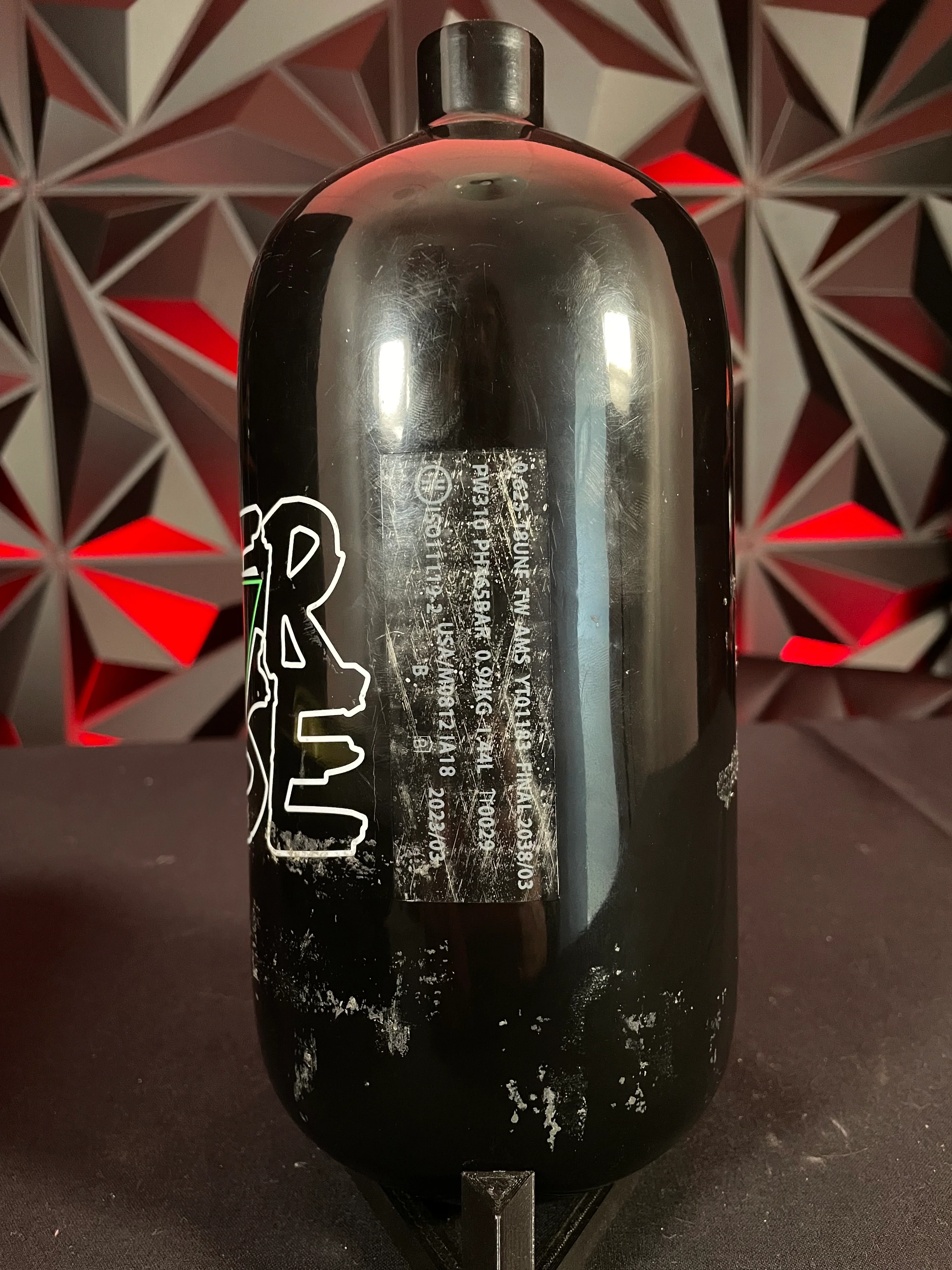 Used Powerhouse 78/4500 Paintball Tank *Bottle Only* w/Infamous Tank Case - Image 3
