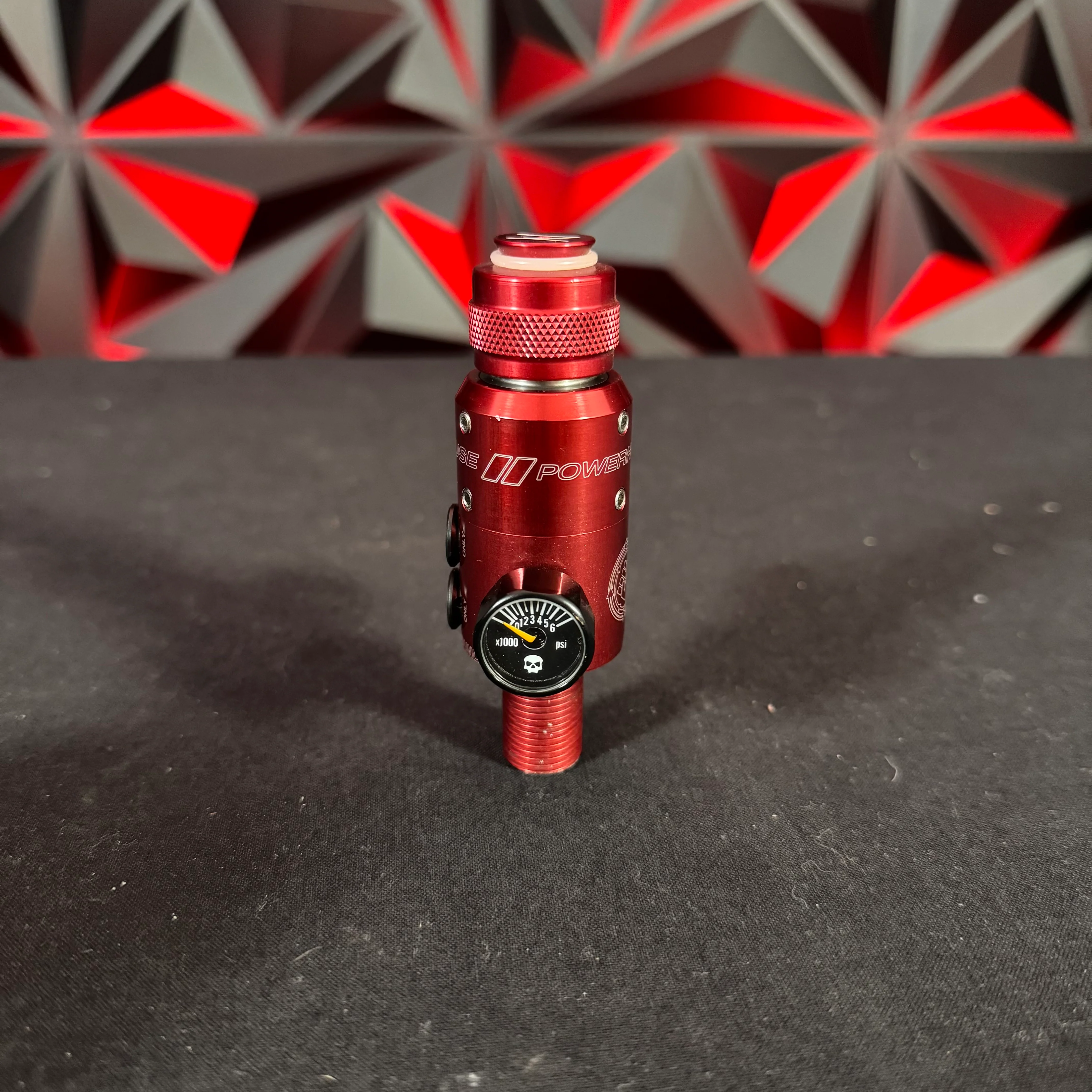 Used Powerhouse Longbody Counterpunch Regulator - Red w/ Case