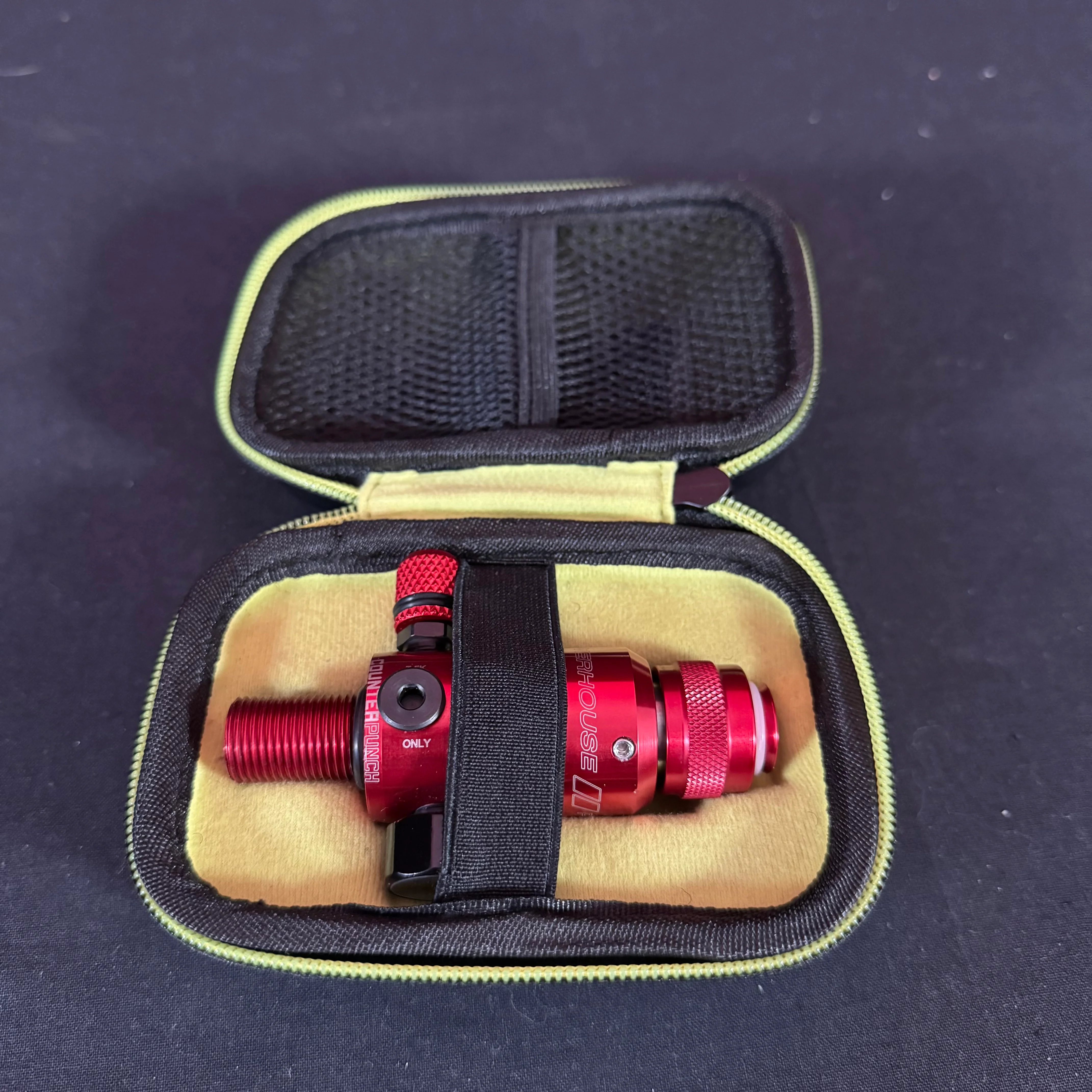 Used Powerhouse Longbody Counterpunch Regulator - Red w/ Case - Image 4