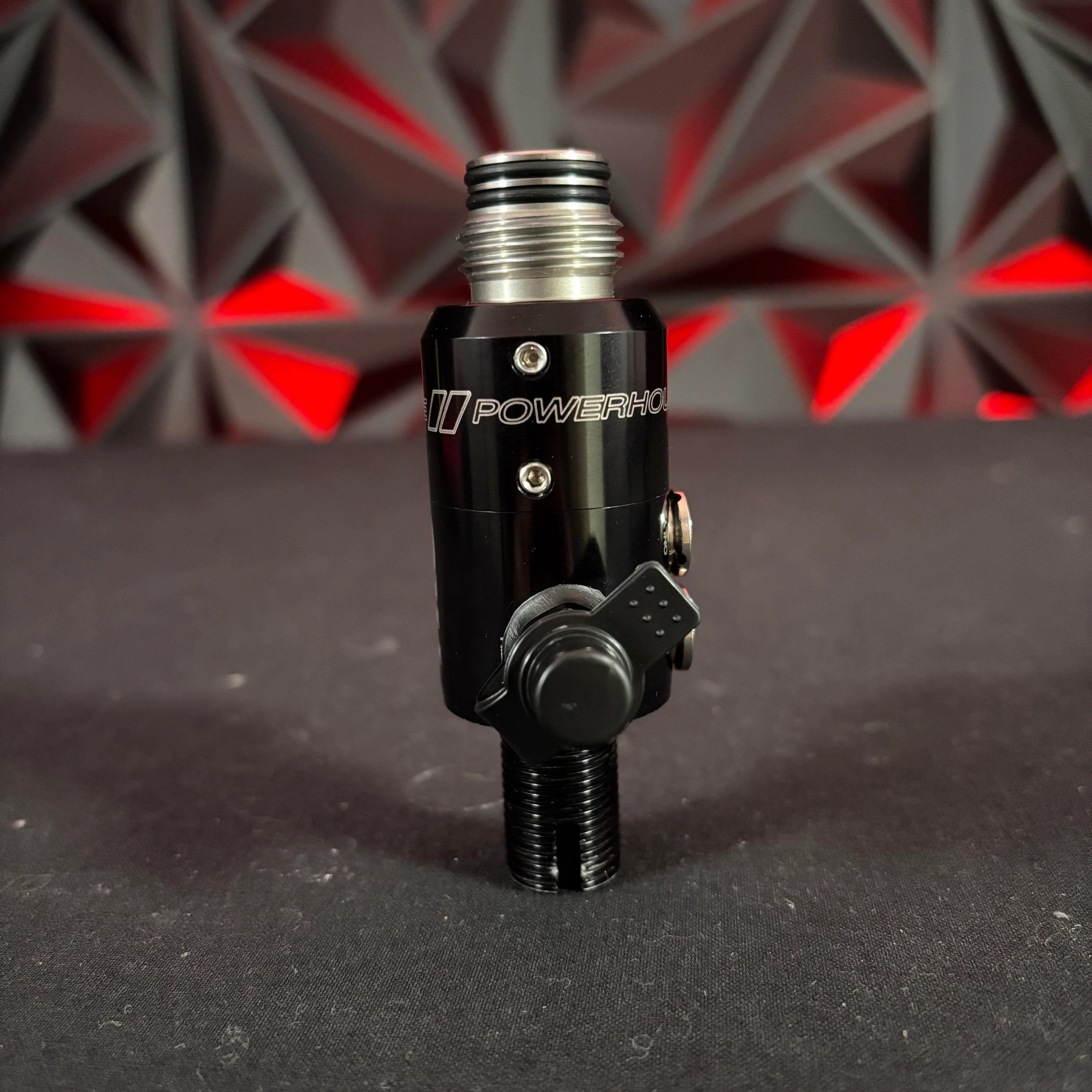 Used Powerhouse TKO "Long body" Tank Regulator - Gloss Black - Image 2