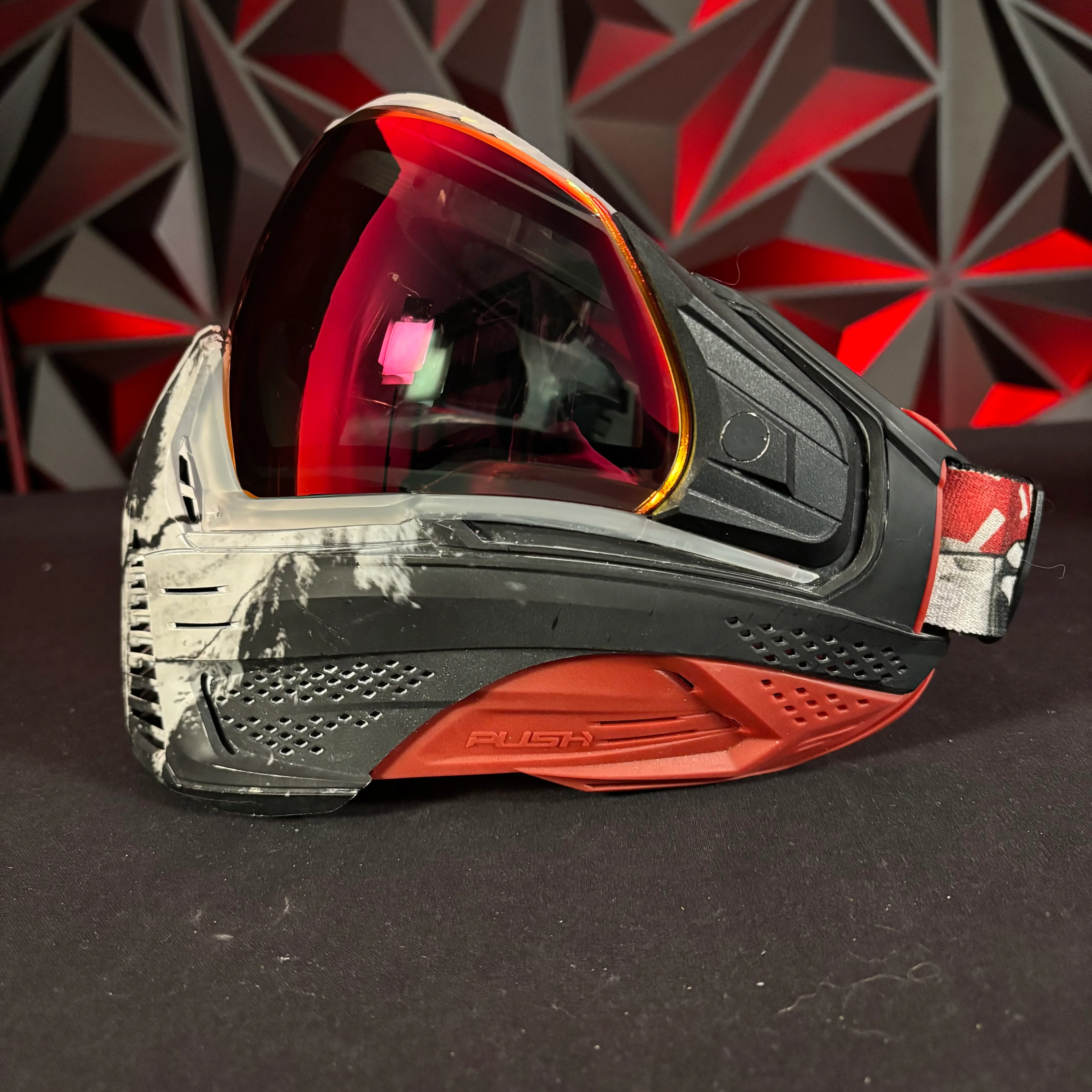Used Push/Infamous Skull Paintball Mask w/Hard Case - Image 4