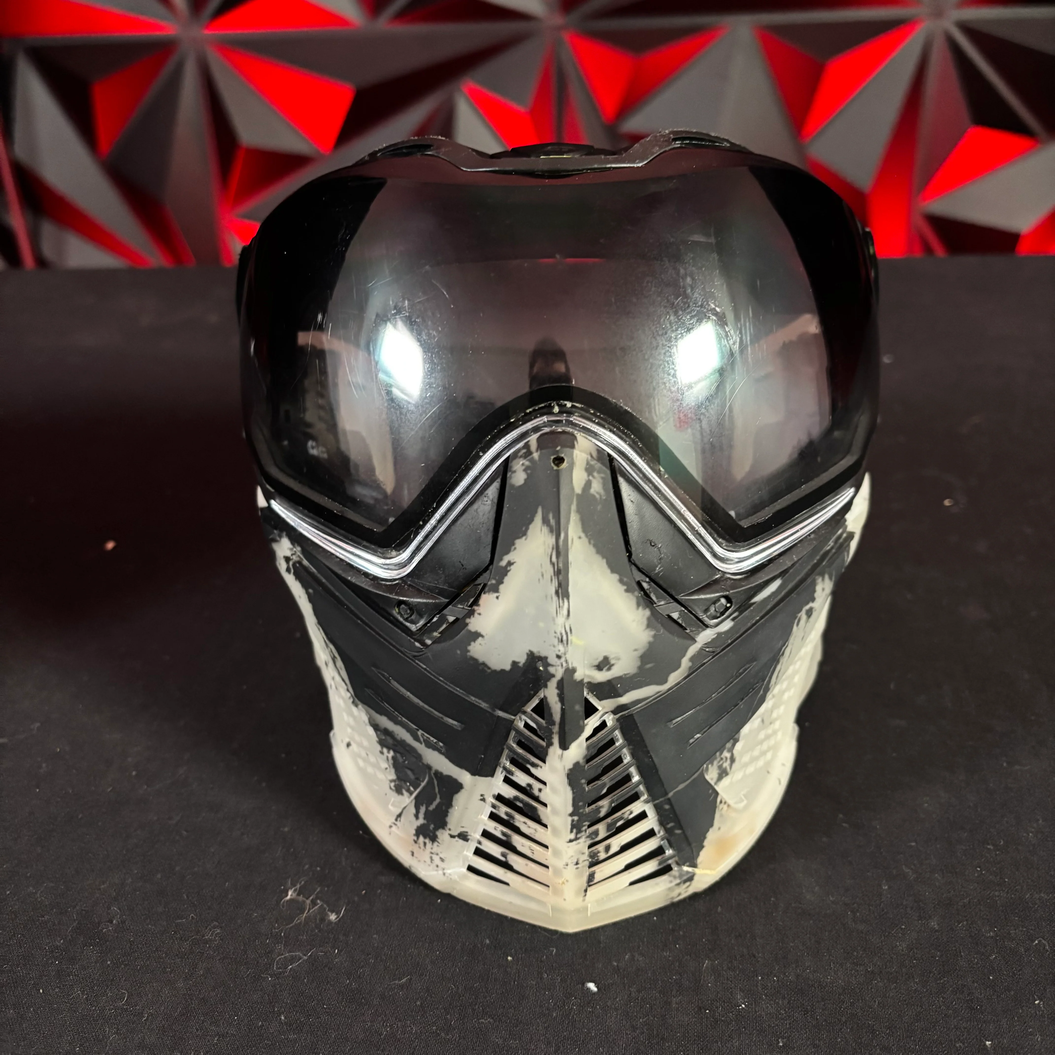 Used Push/Infamous Paintball Mask - Clear Skull w/Hard Case & HD Lens - Image 2