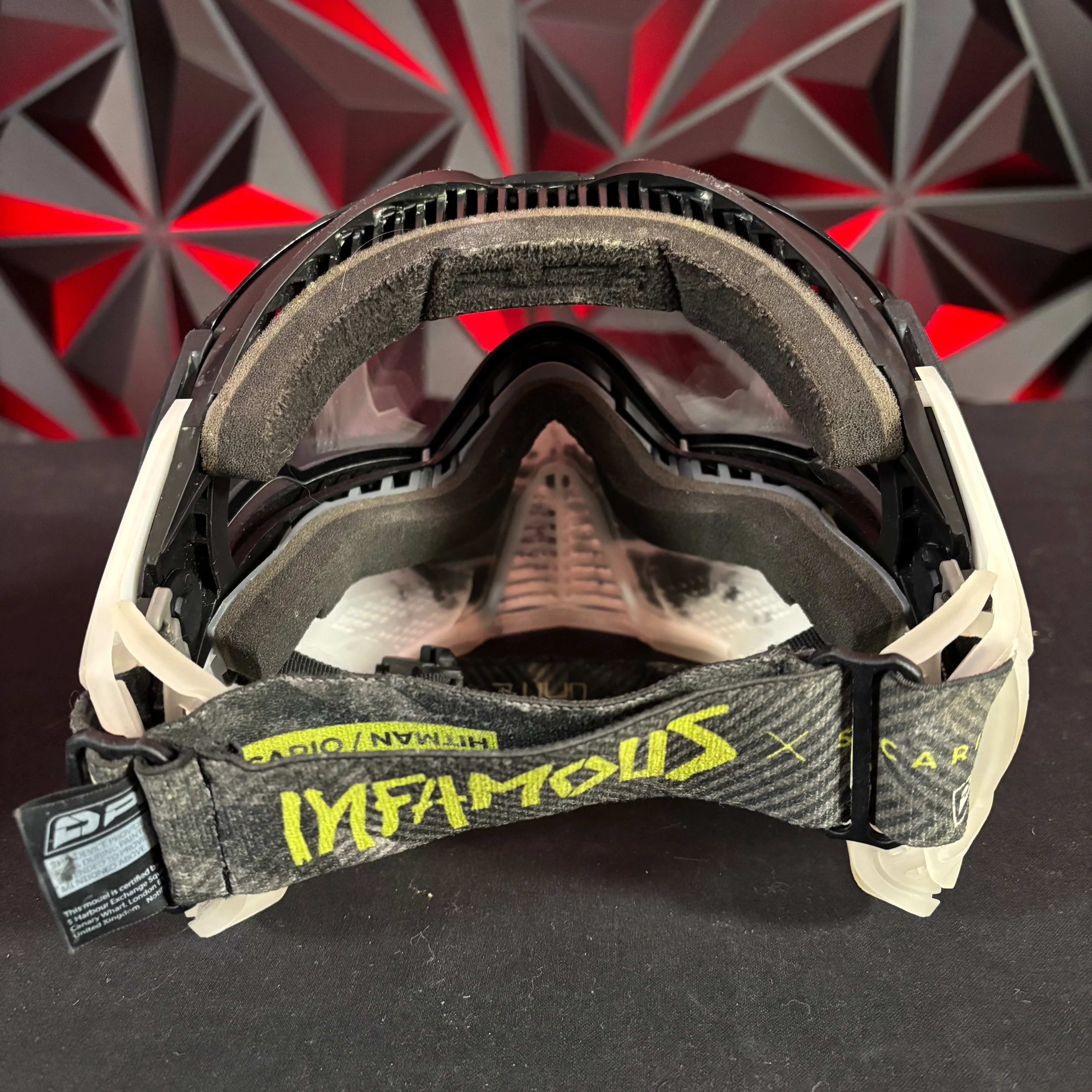 Used Push/Infamous Paintball Mask - Clear Skull w/Hard Case & HD Lens - Image 4