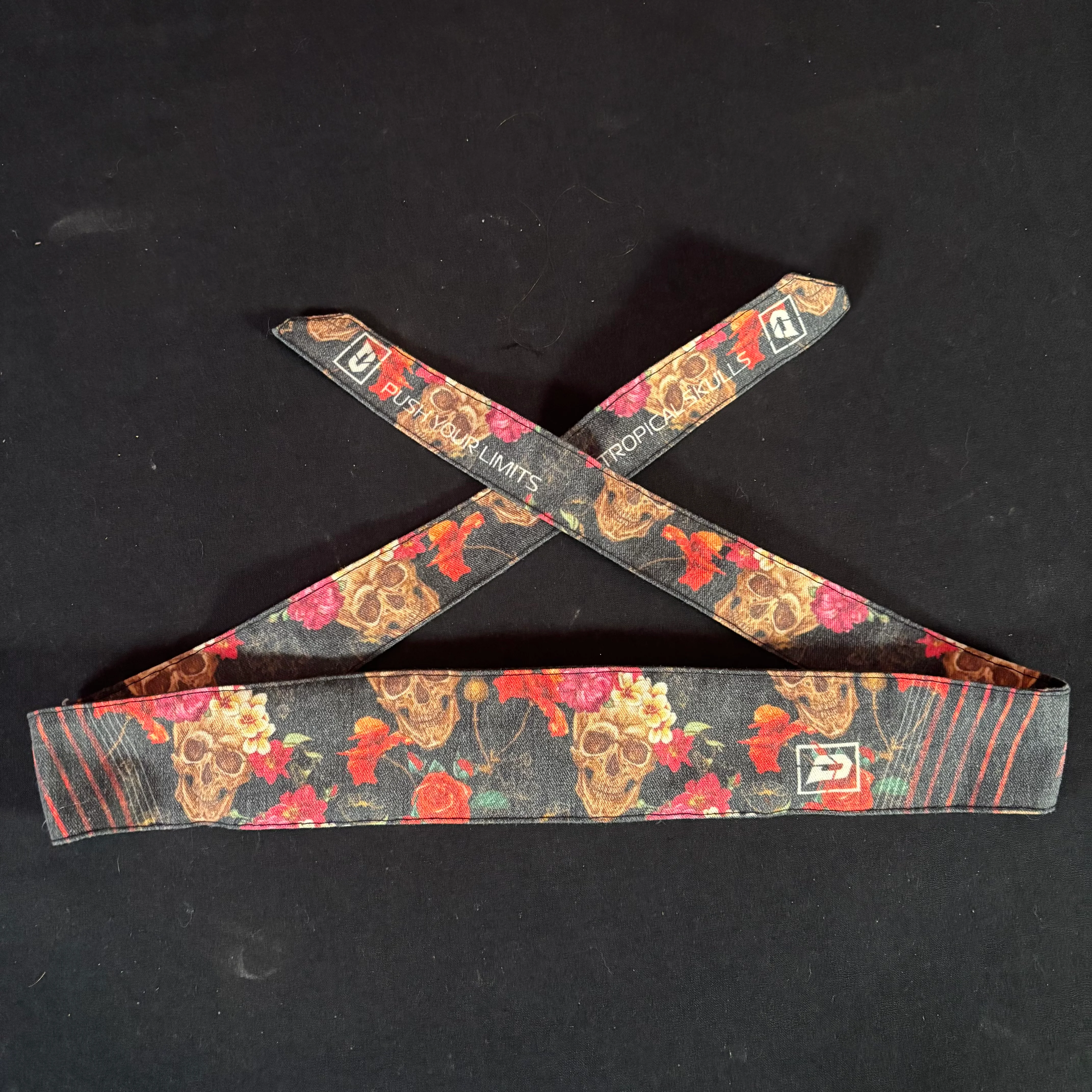 Used Push Unite Paintball Headband - Rose Skull