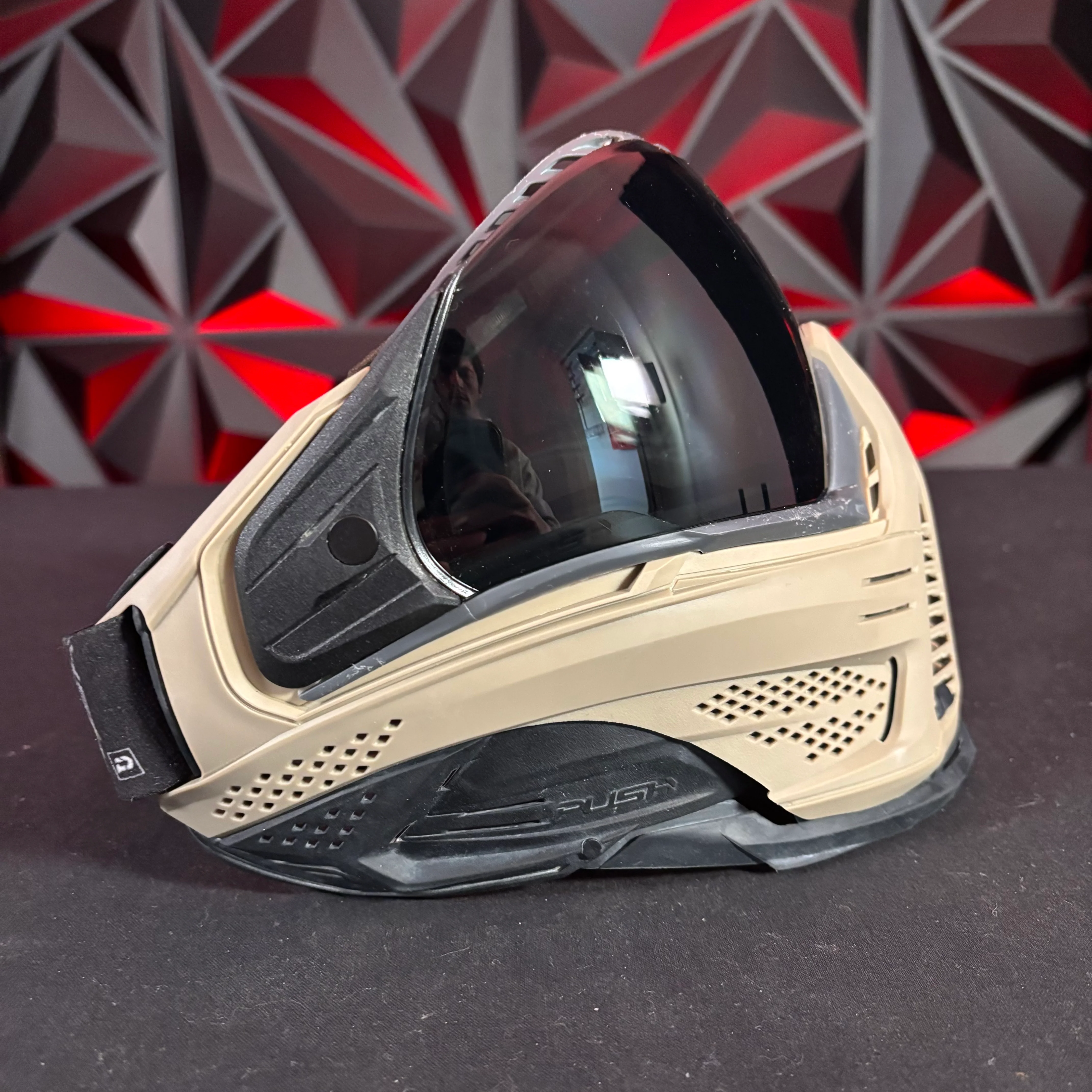 Used Push Unite Paintball Mask - Black Camo w/Hard Case - Image 2