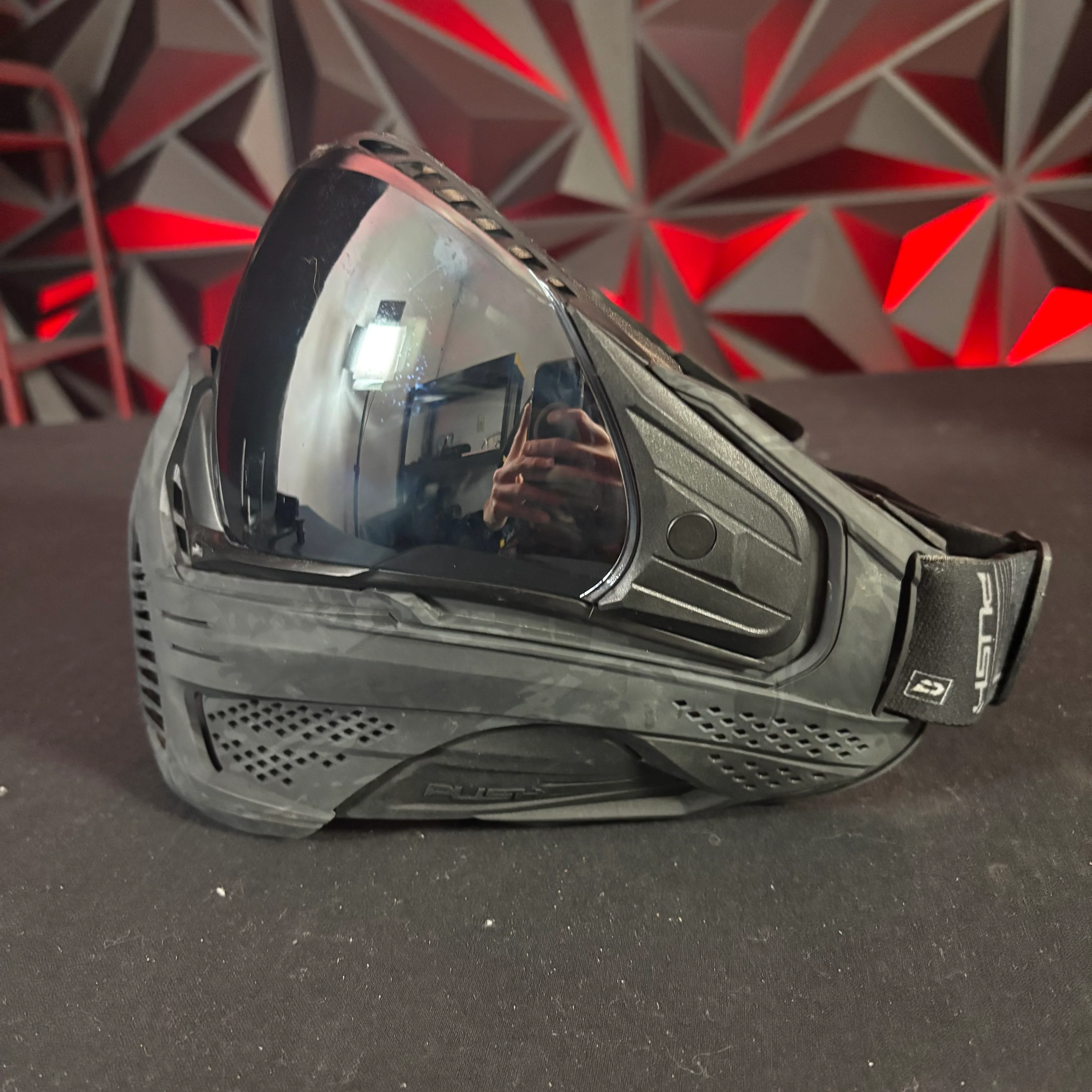 Used Push Unite Paintball Mask - Black Camo w/Hard Case - Image 3