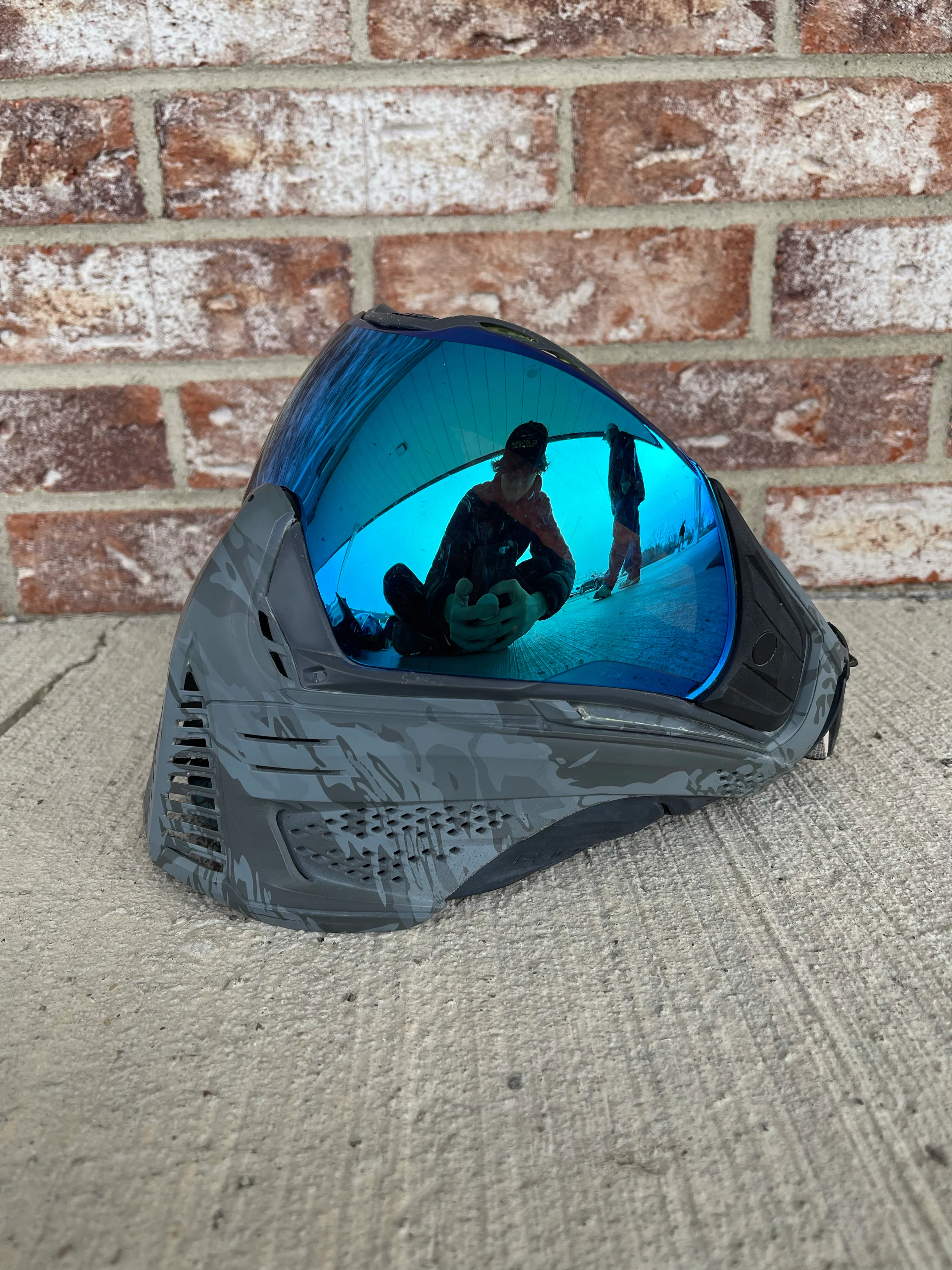 Used Push Unite Paintball Mask- Blue Camo - Image 2