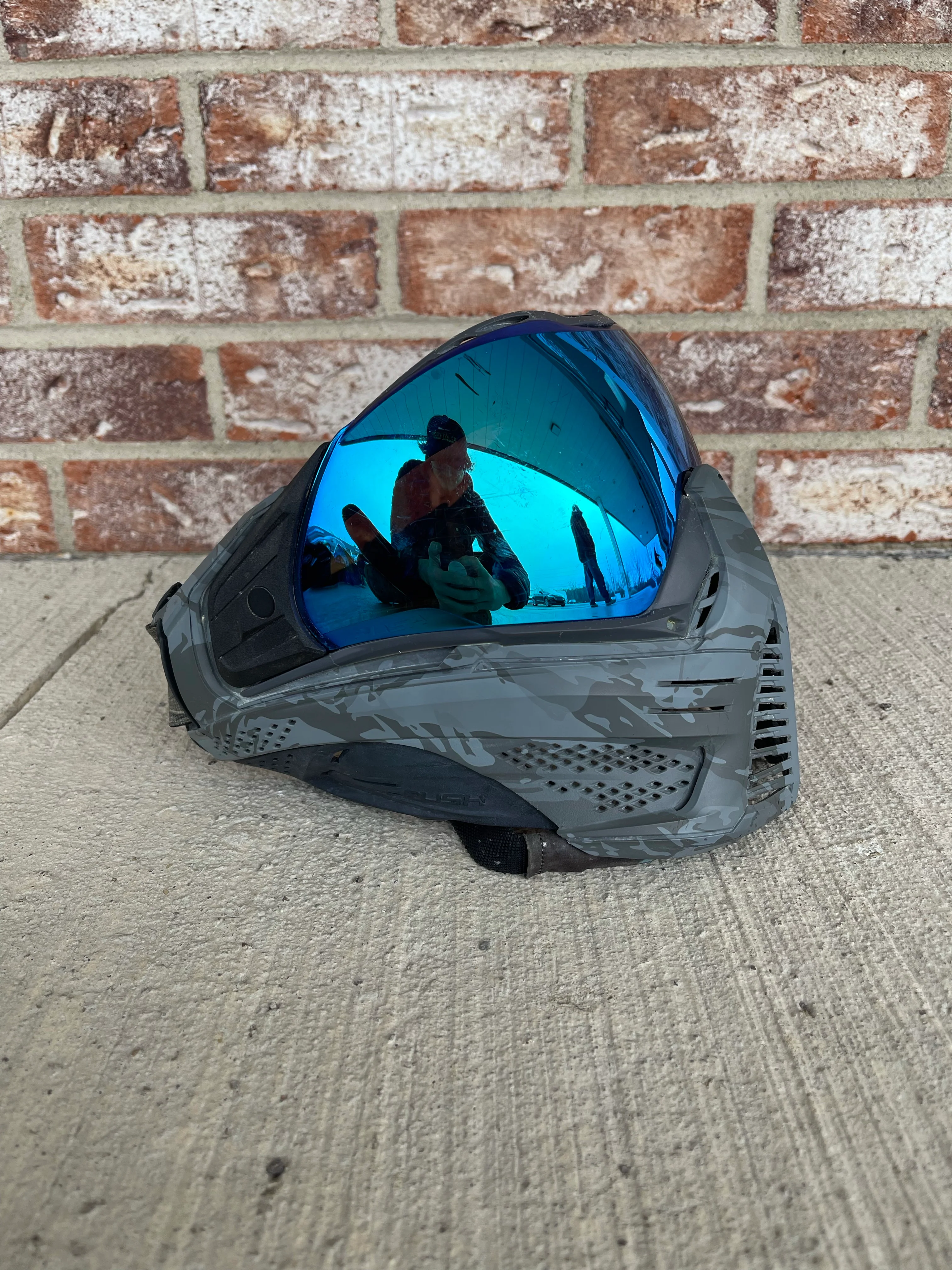 Used Push Unite Paintball Mask- Blue Camo - Image 3