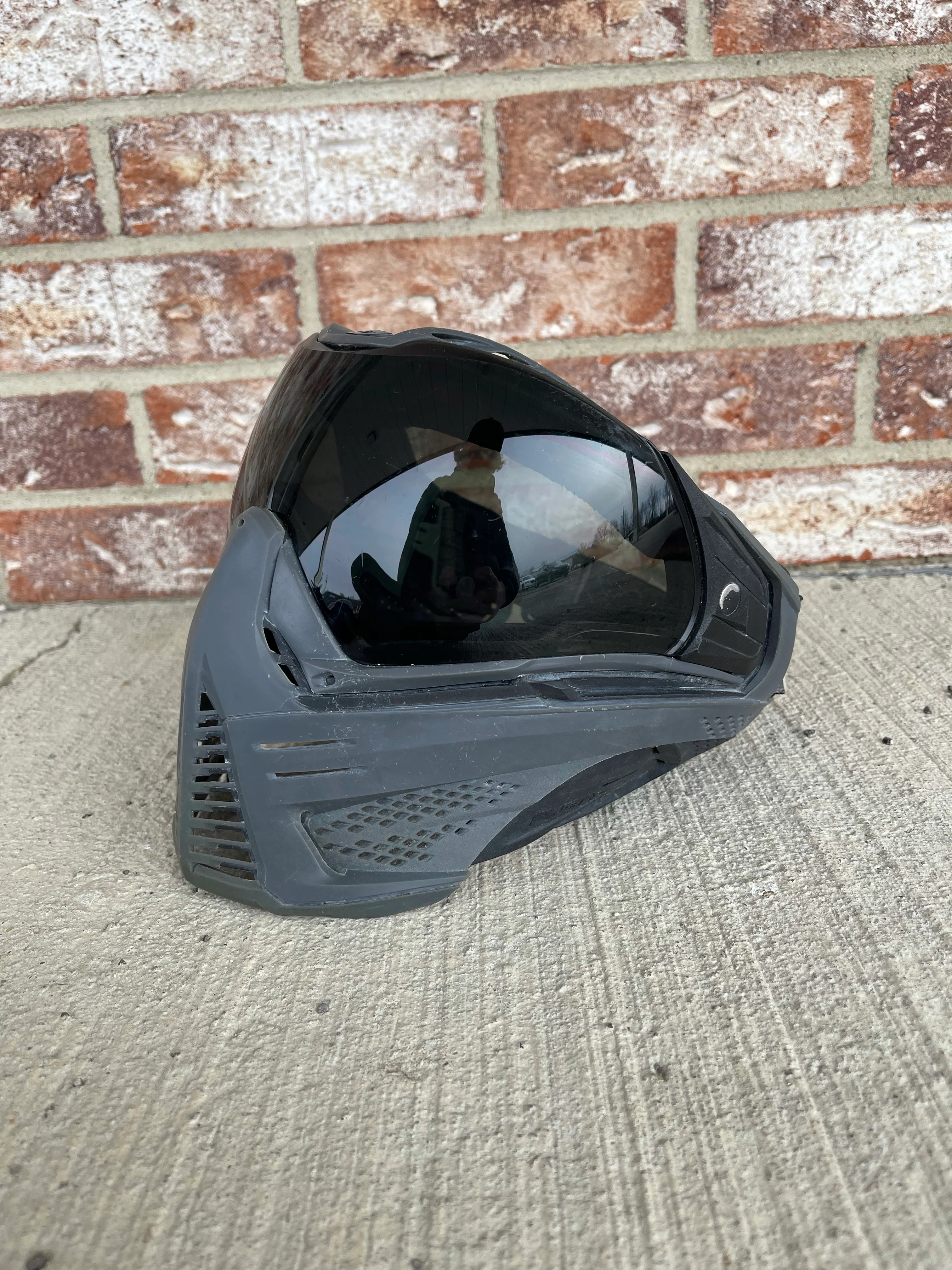 Used Push Unite Paintball Mask- Grey - Image 2