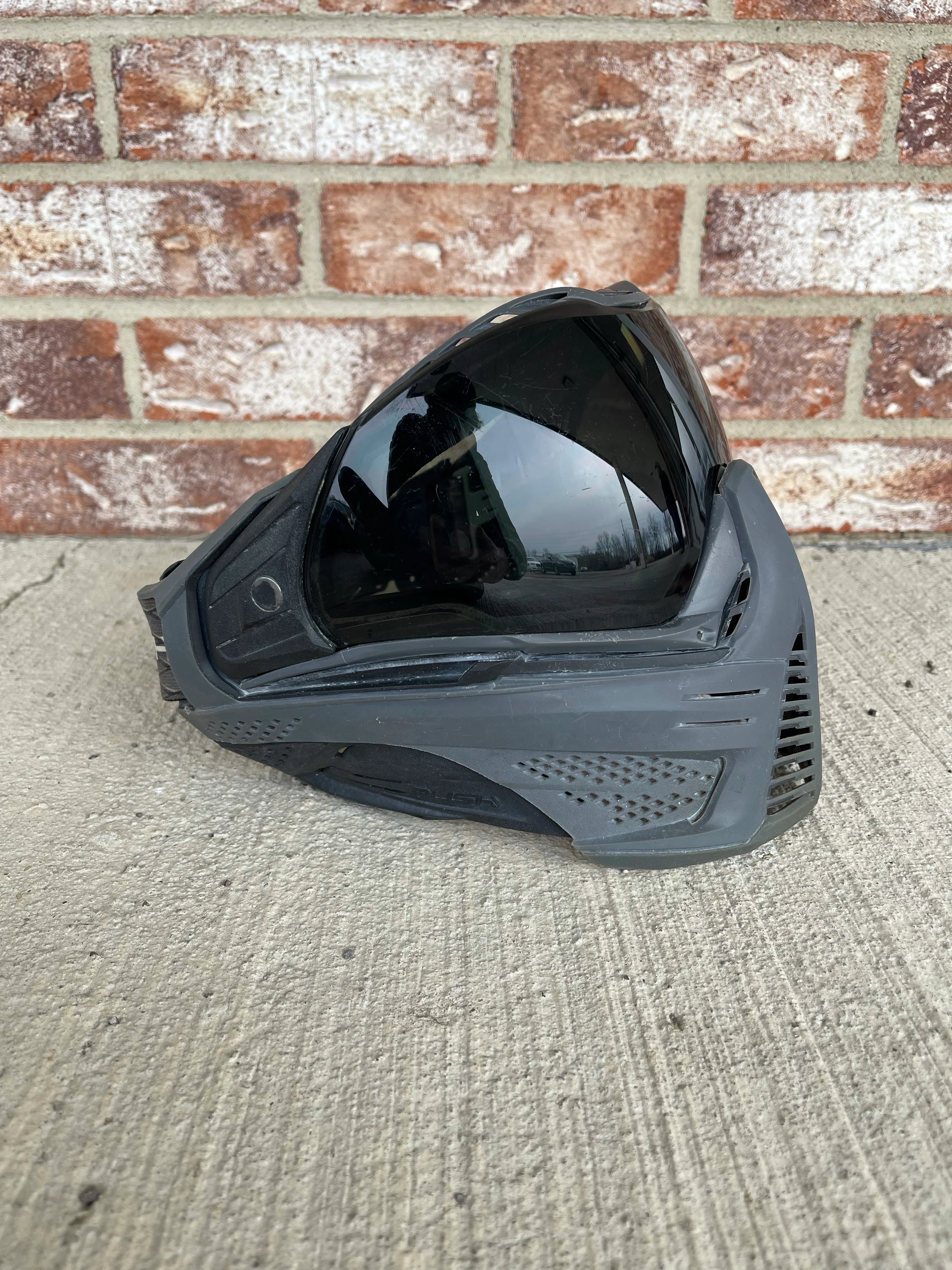 Used Push Unite Paintball Mask- Grey - Image 3