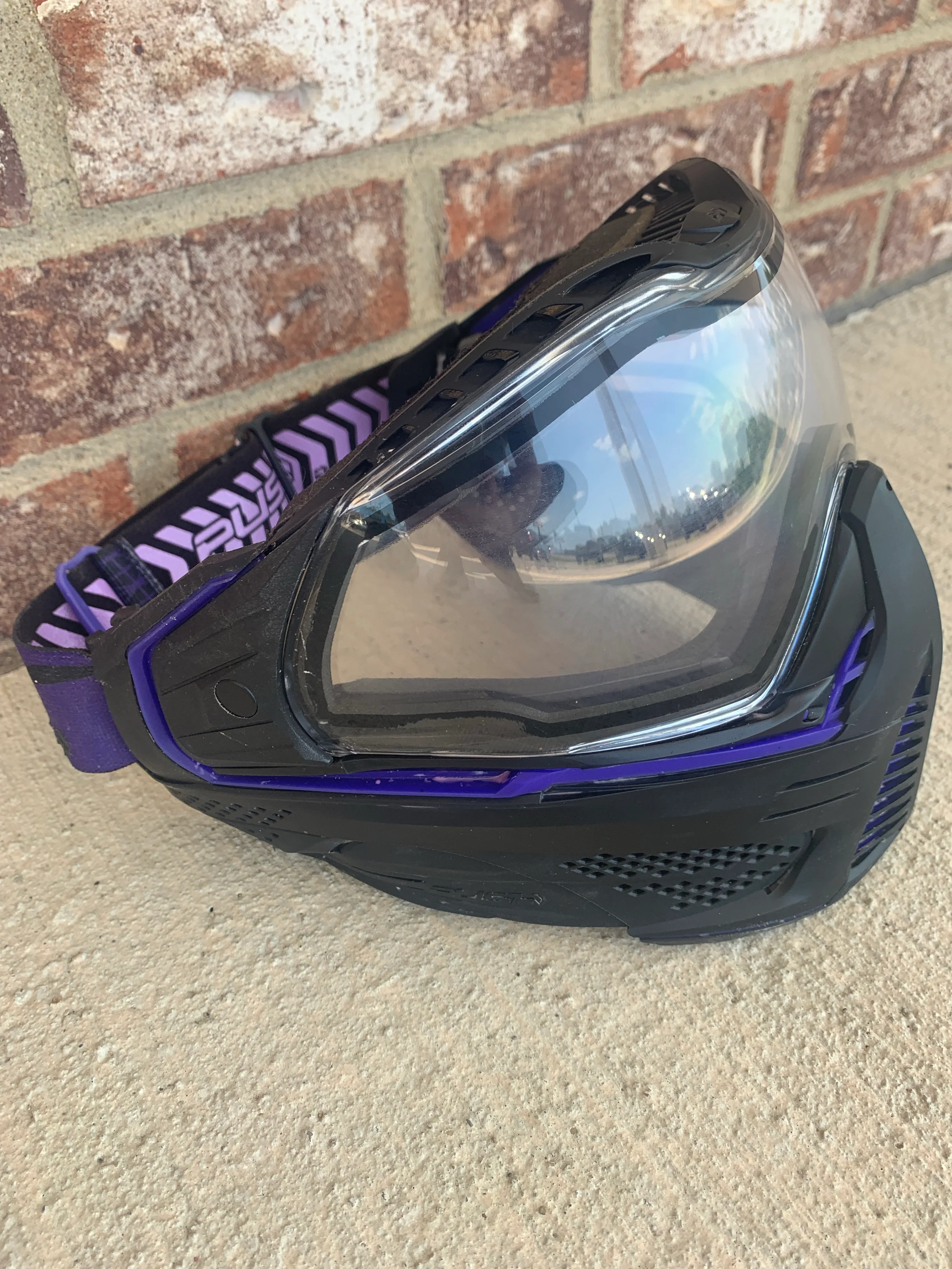 Used Push Unite Paintball Mask- Purple/Black - Image 2
