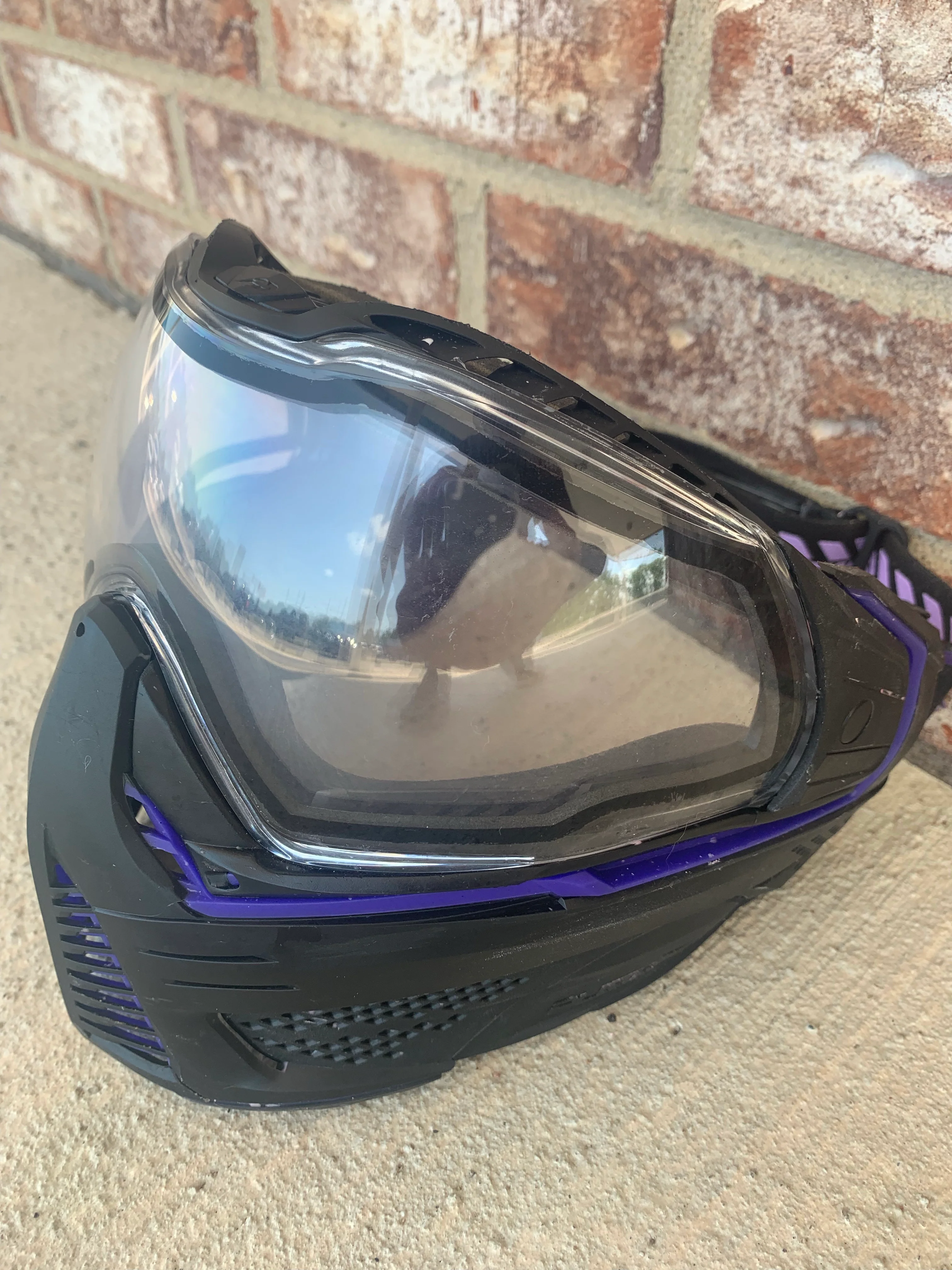 Used Push Unite Paintball Mask- Purple/Black - Image 3
