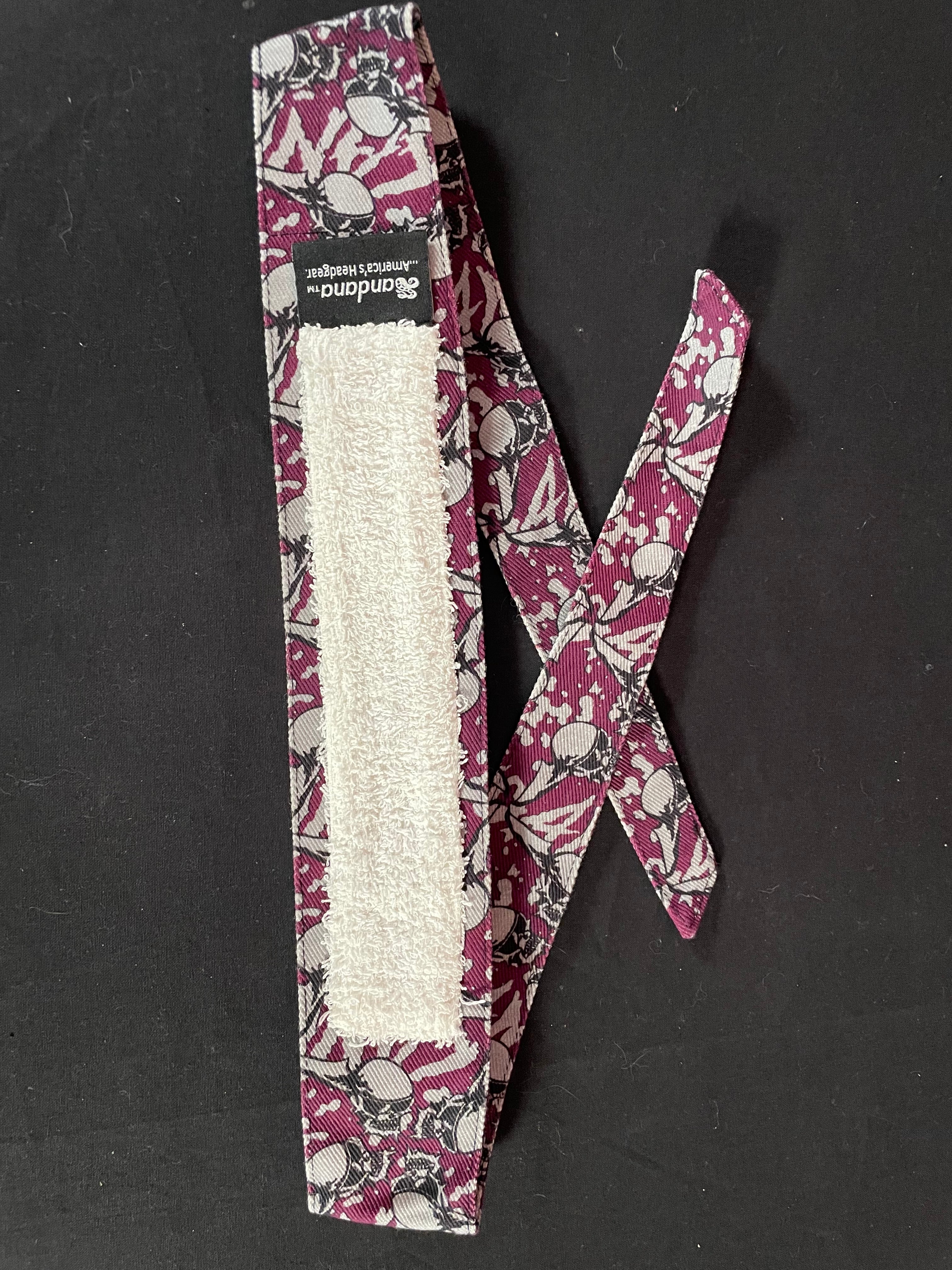 Used Sandana "Flying Skulls" Headband - Purple/Grey - Image 2