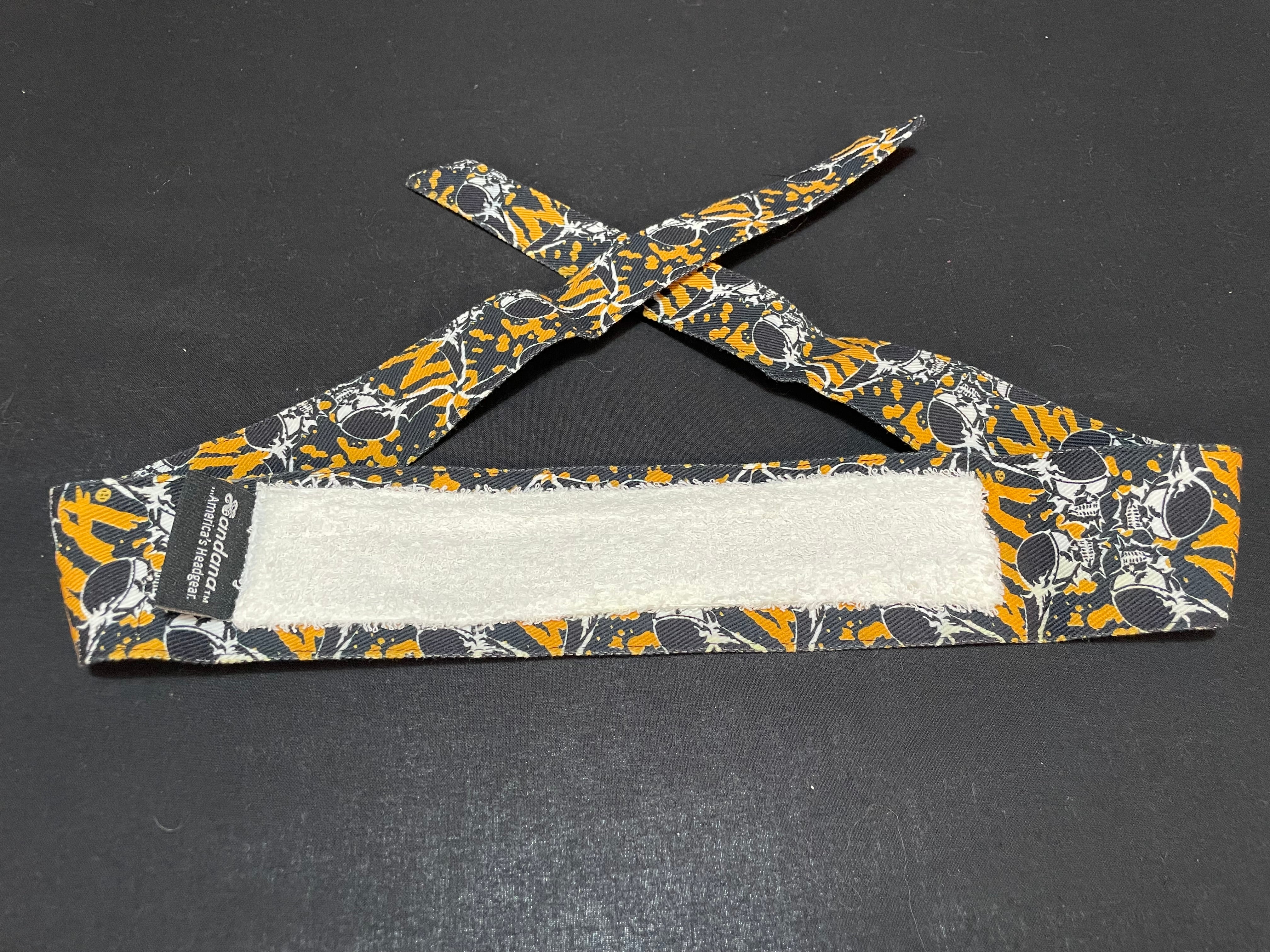Used Sandana "Flying Skulls" Headband - Yellow/Black - Image 2