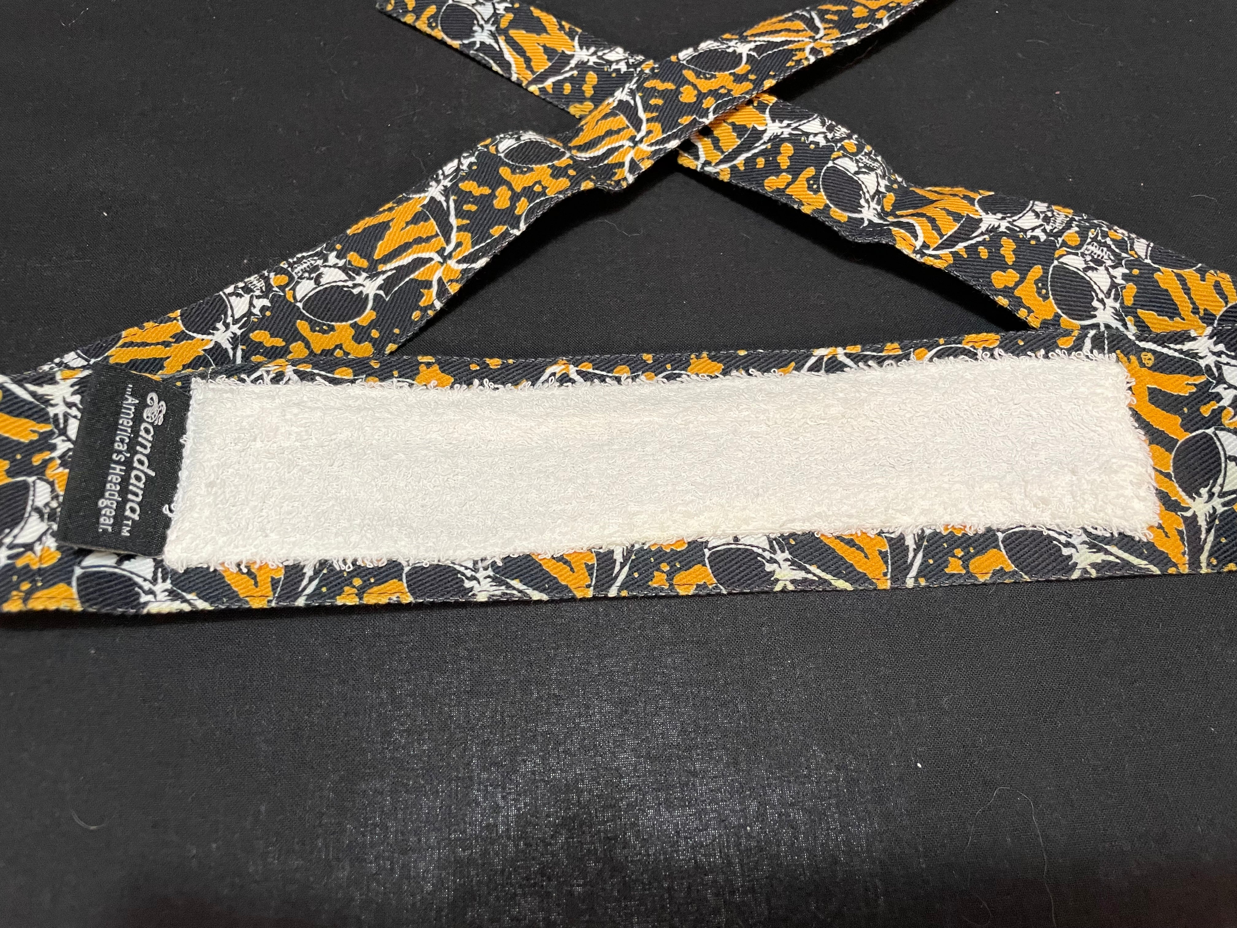 Used Sandana "Flying Skulls" Headband - Yellow/Black - Image 3