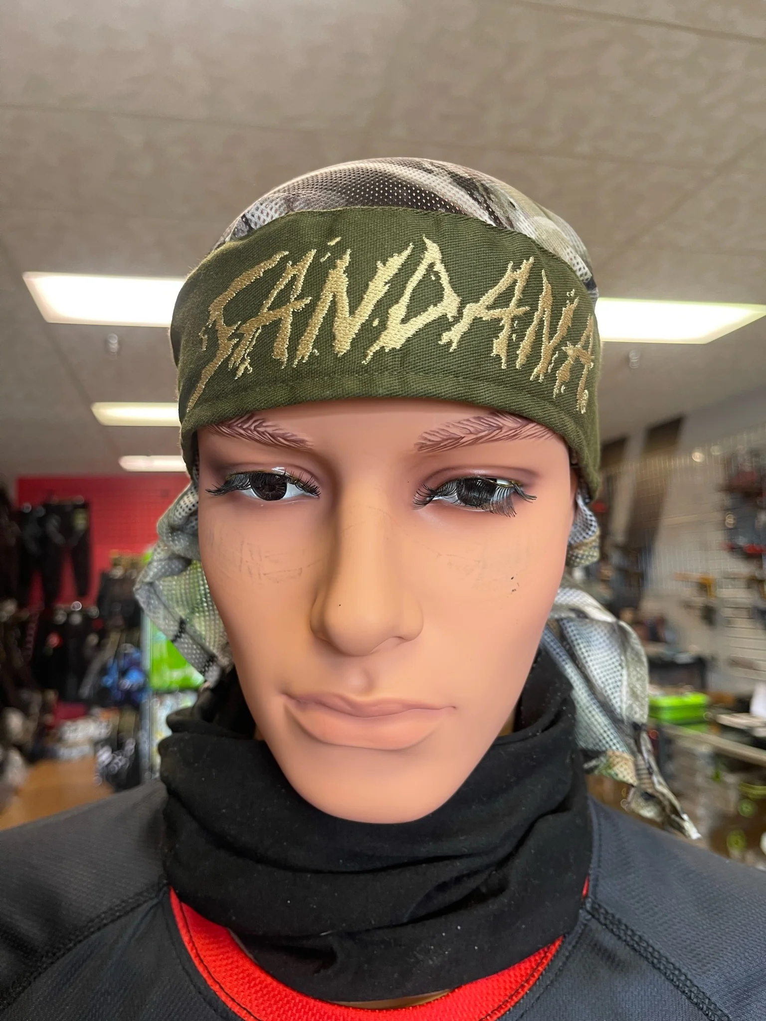 Used Olive Sandana Headwrap w/ Real Tree Mesh - White Tag - Image 2