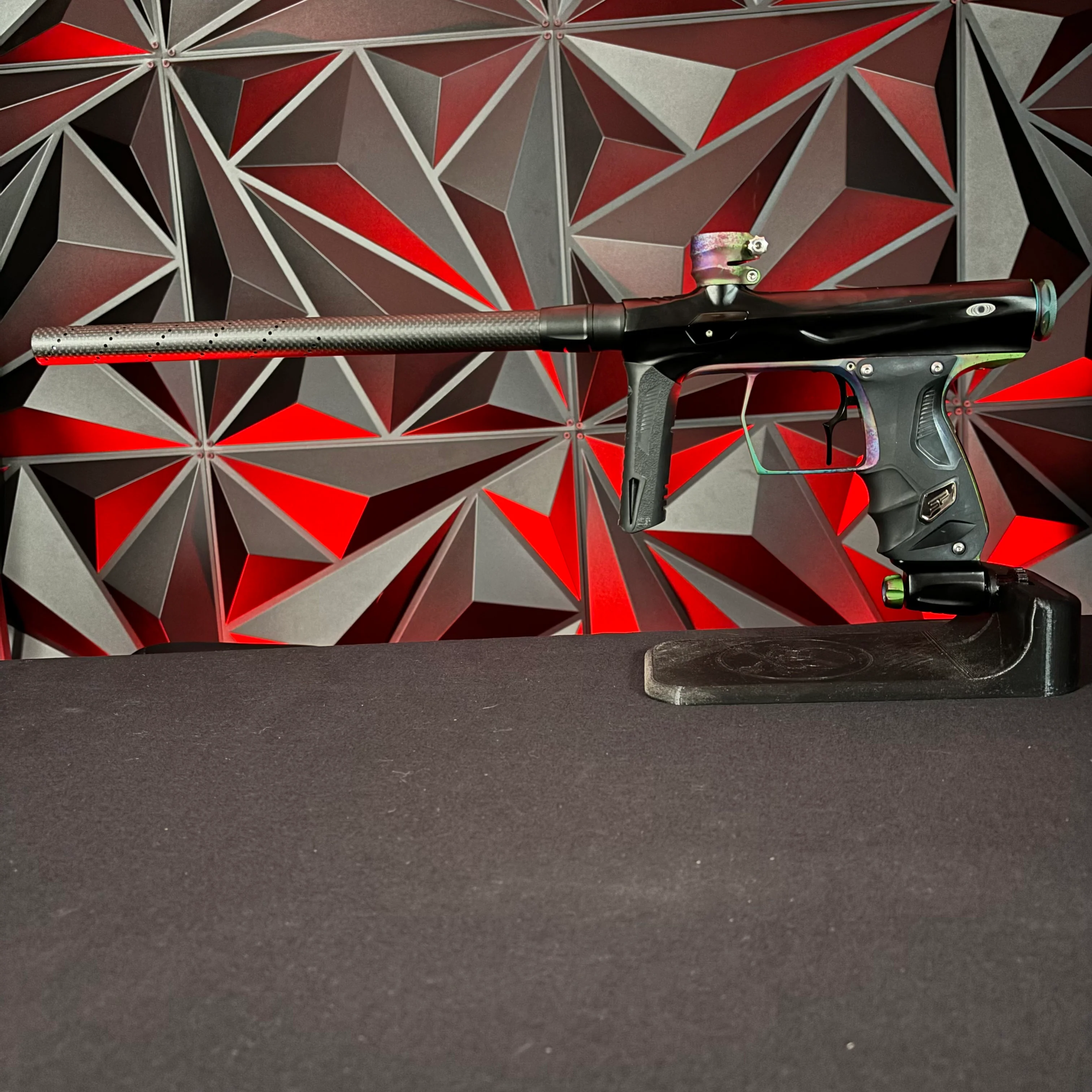 Used Shocker Amp Paintball Gun - Black w/Hypno Trigger Frame and Matching Stock Trigger w/Infamous Deuce Trigger - Image 7