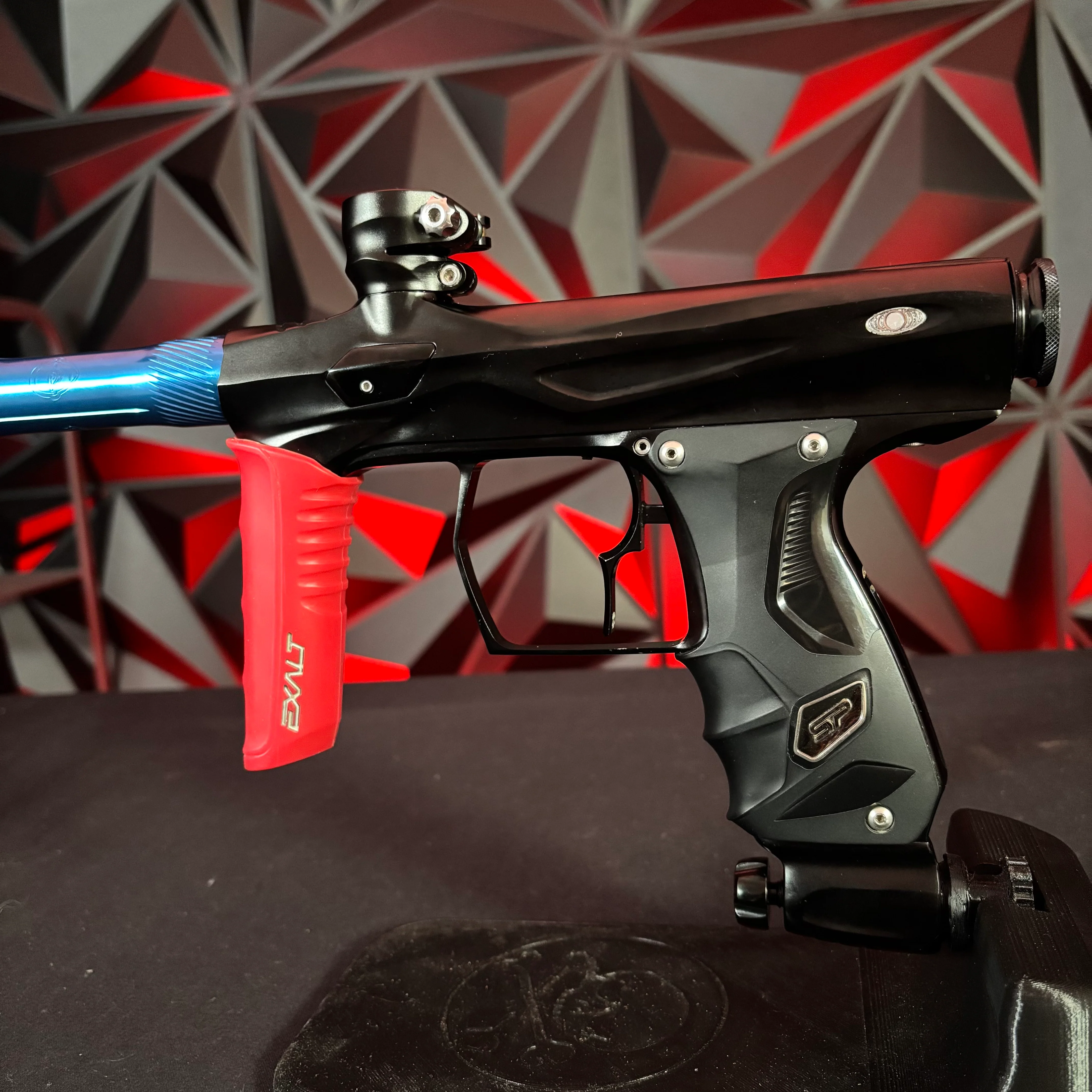 Used Shocker Amp Paintball Gun - Black w/Infamous Deuce Trigger - Image 3