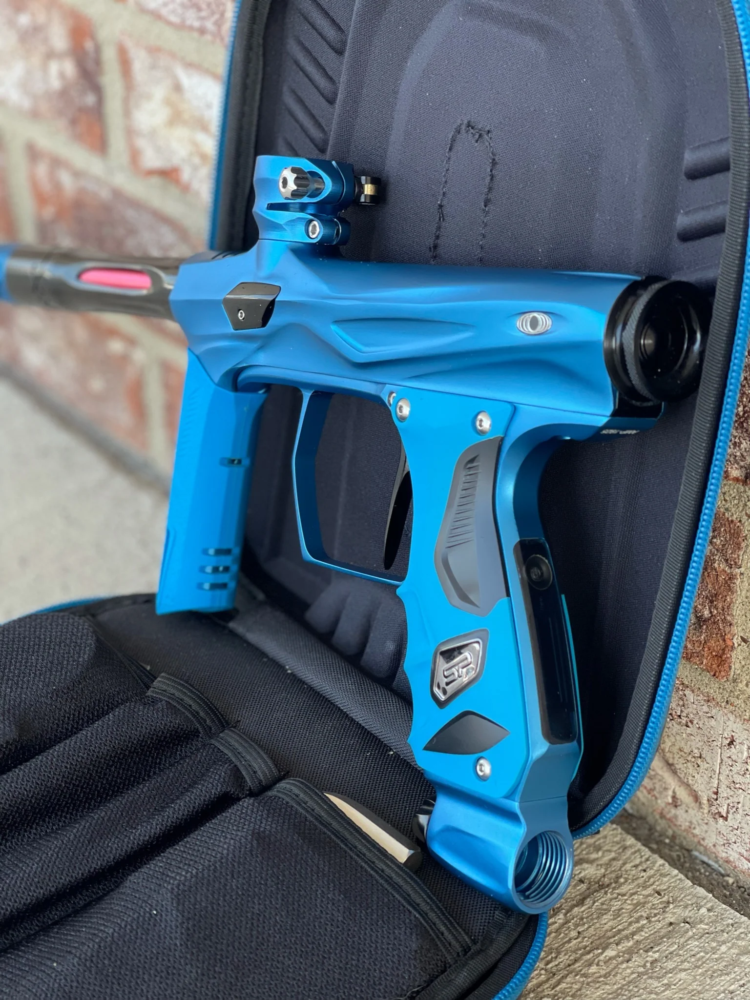 Used Shocker Amp Paintball Gun - Dust Blue - Image 2