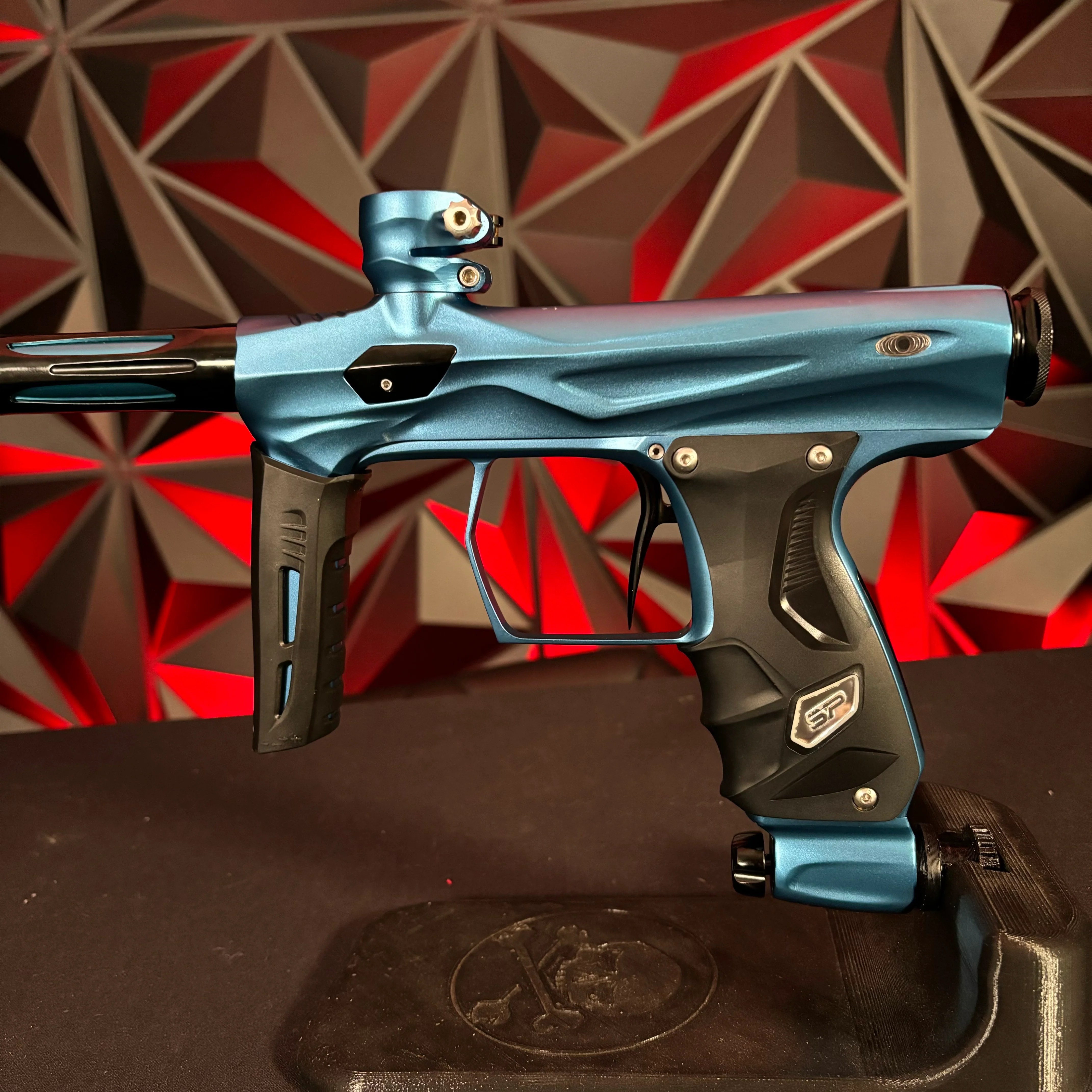 Used Shocker Amp Paintball Gun - Dust Blue - Image 2