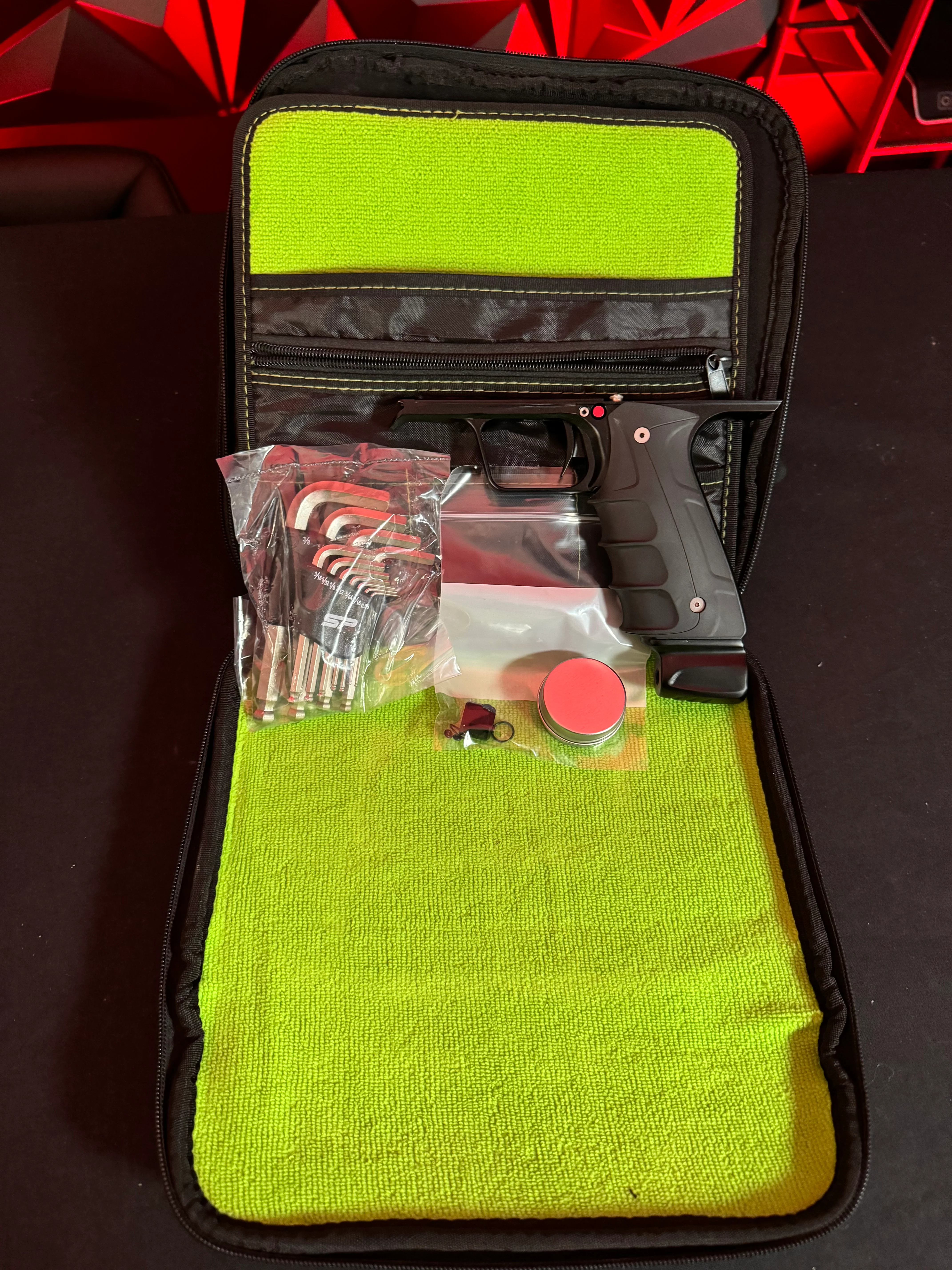Used Shocker AMP Paintball Gun -LE 412 Krew Tiger Stripe w/ Mech Frame - Image 8
