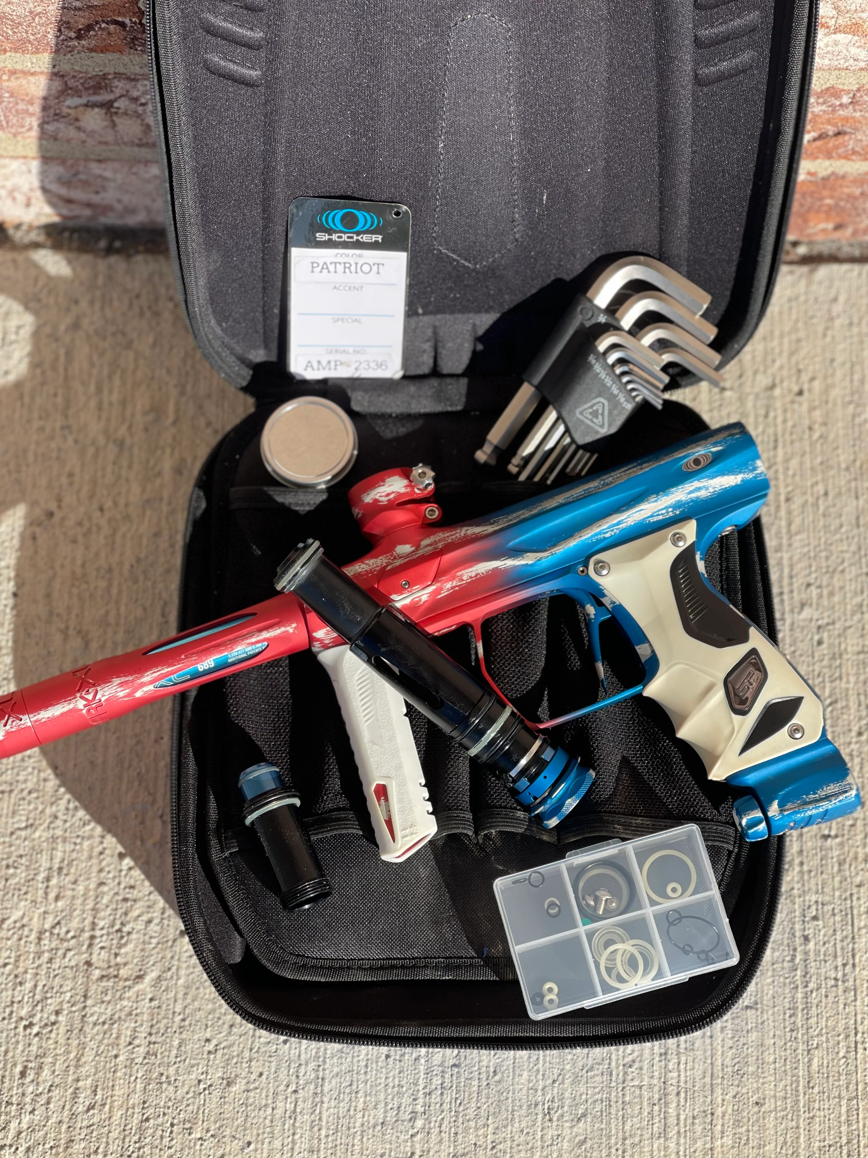 Used Shocker Amp Paintball Gun - LE Patriot - Image 7