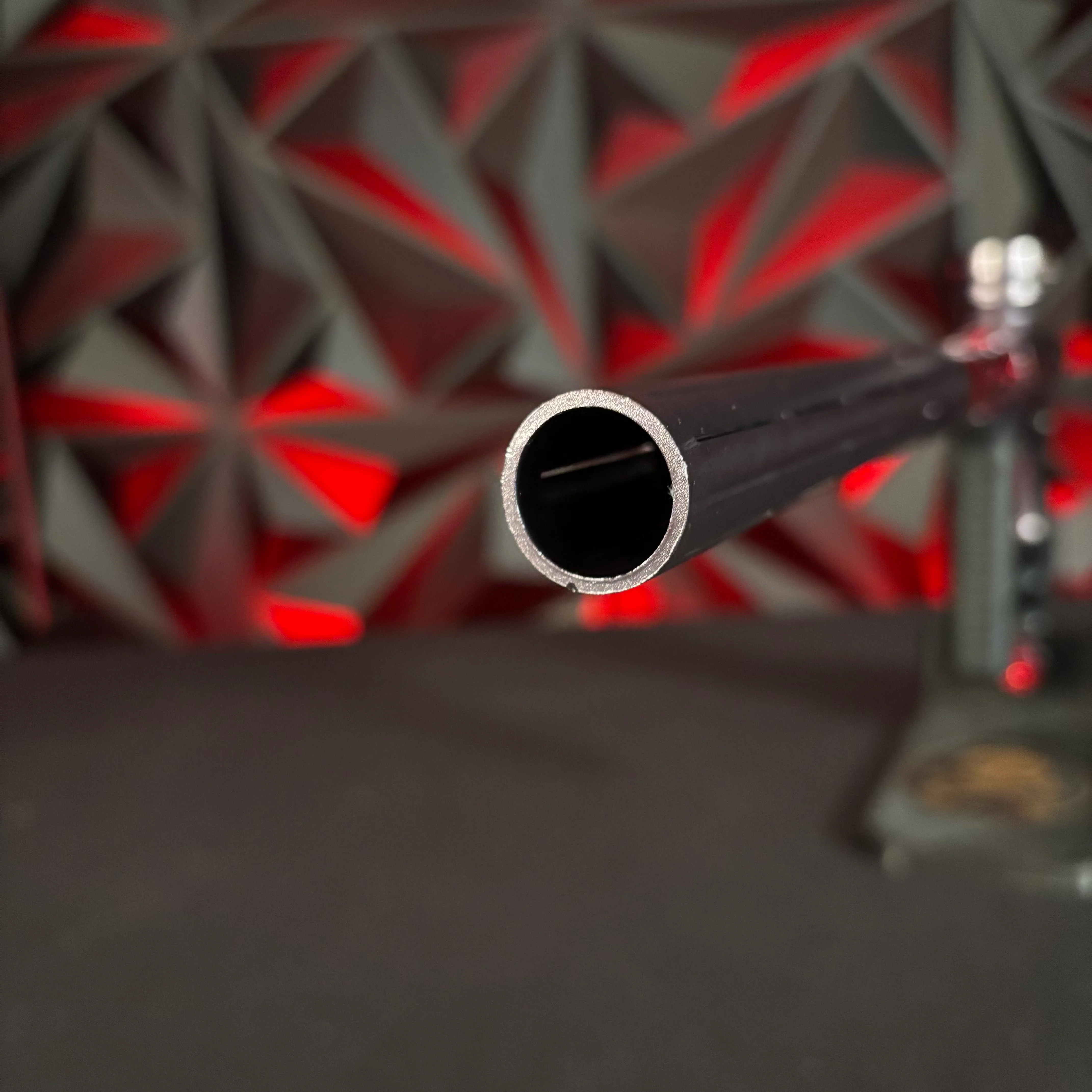 Used Shocker Amp Paintball Gun - Pewter/Red w/Freak XL Silencio Barrel System & SSC Bolt - Image 10
