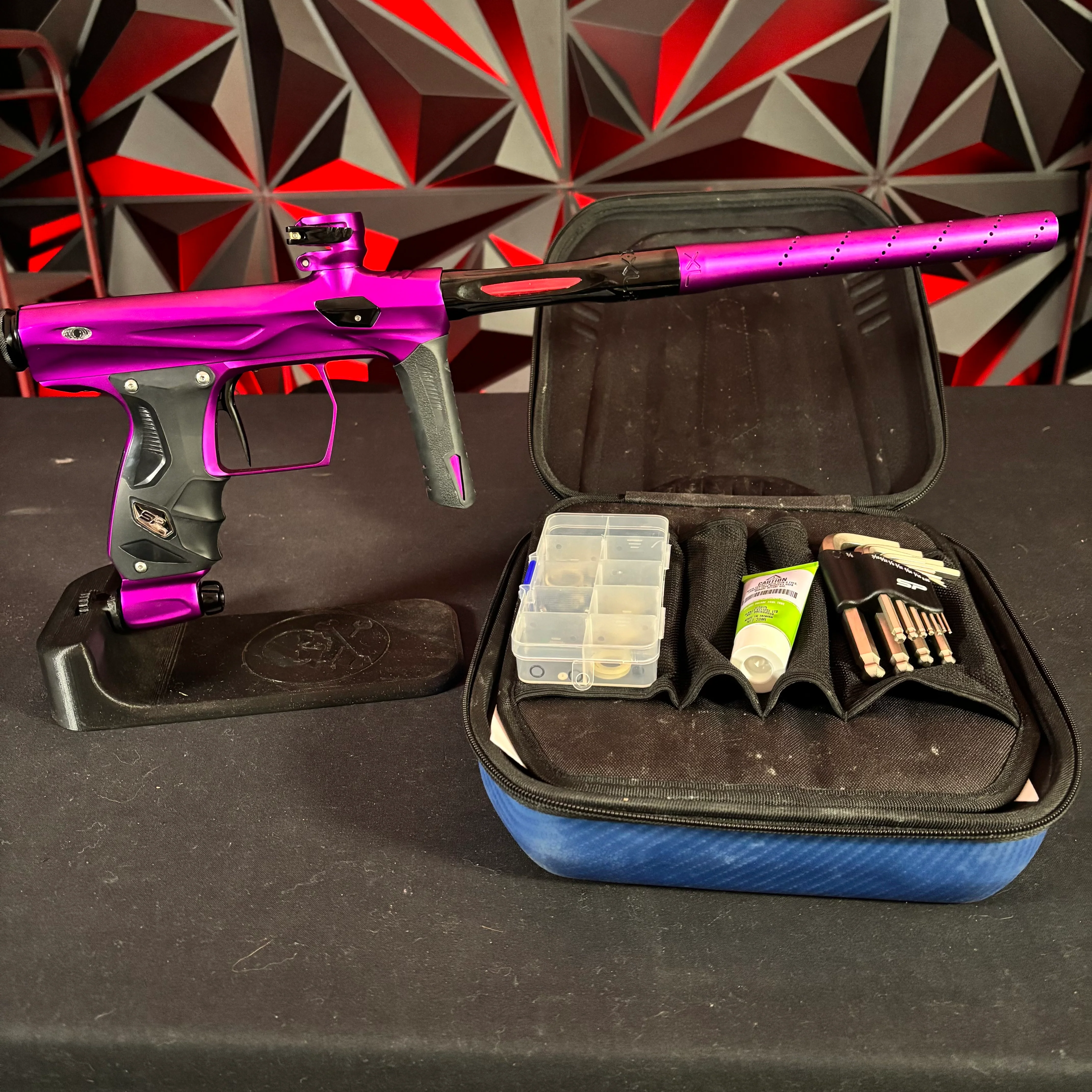Used Shocker Amp Paintball Gun - Purple/Black