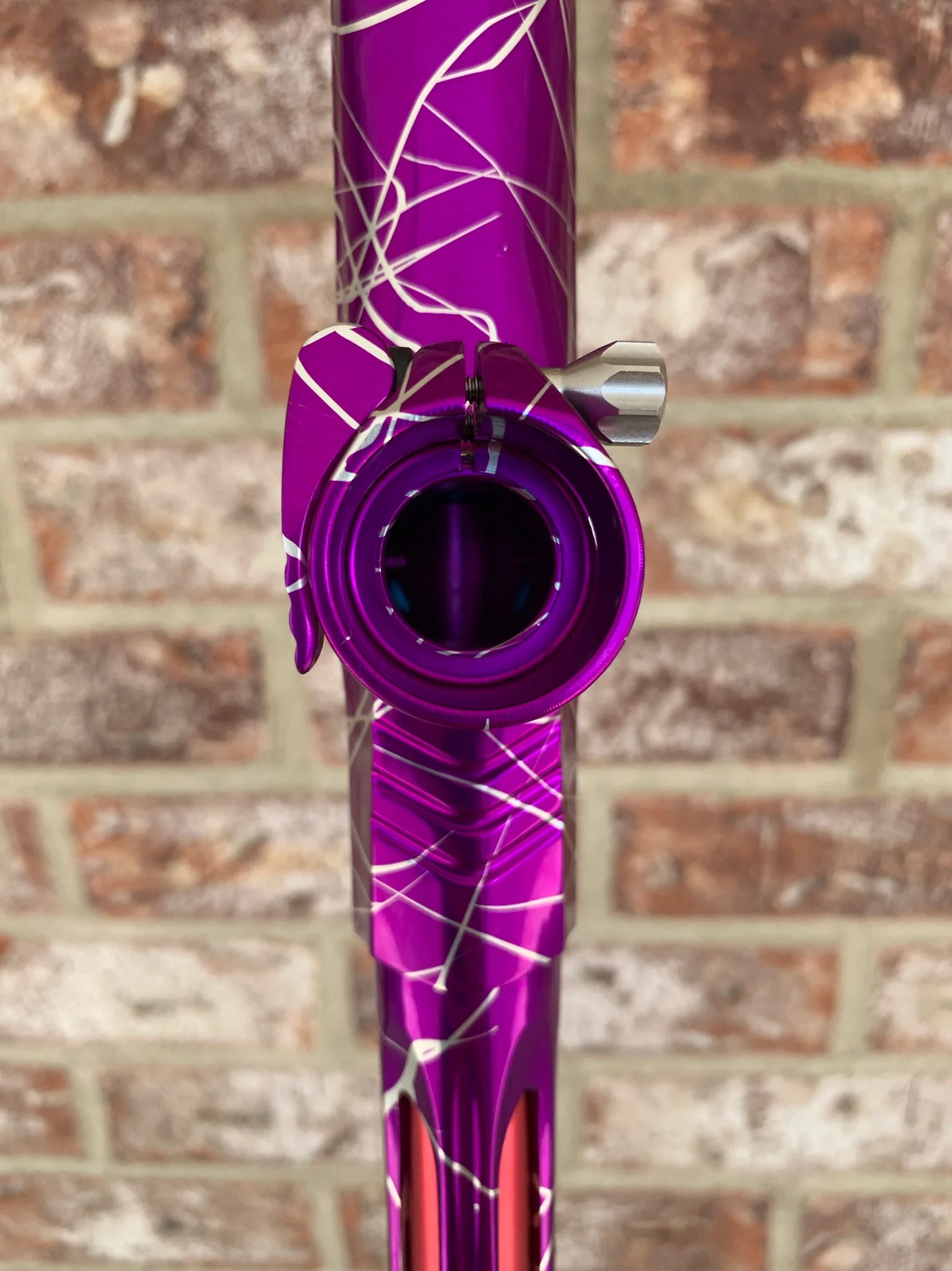 Used Shocker Amp Paintball Gun - Purple Splash - Image 7