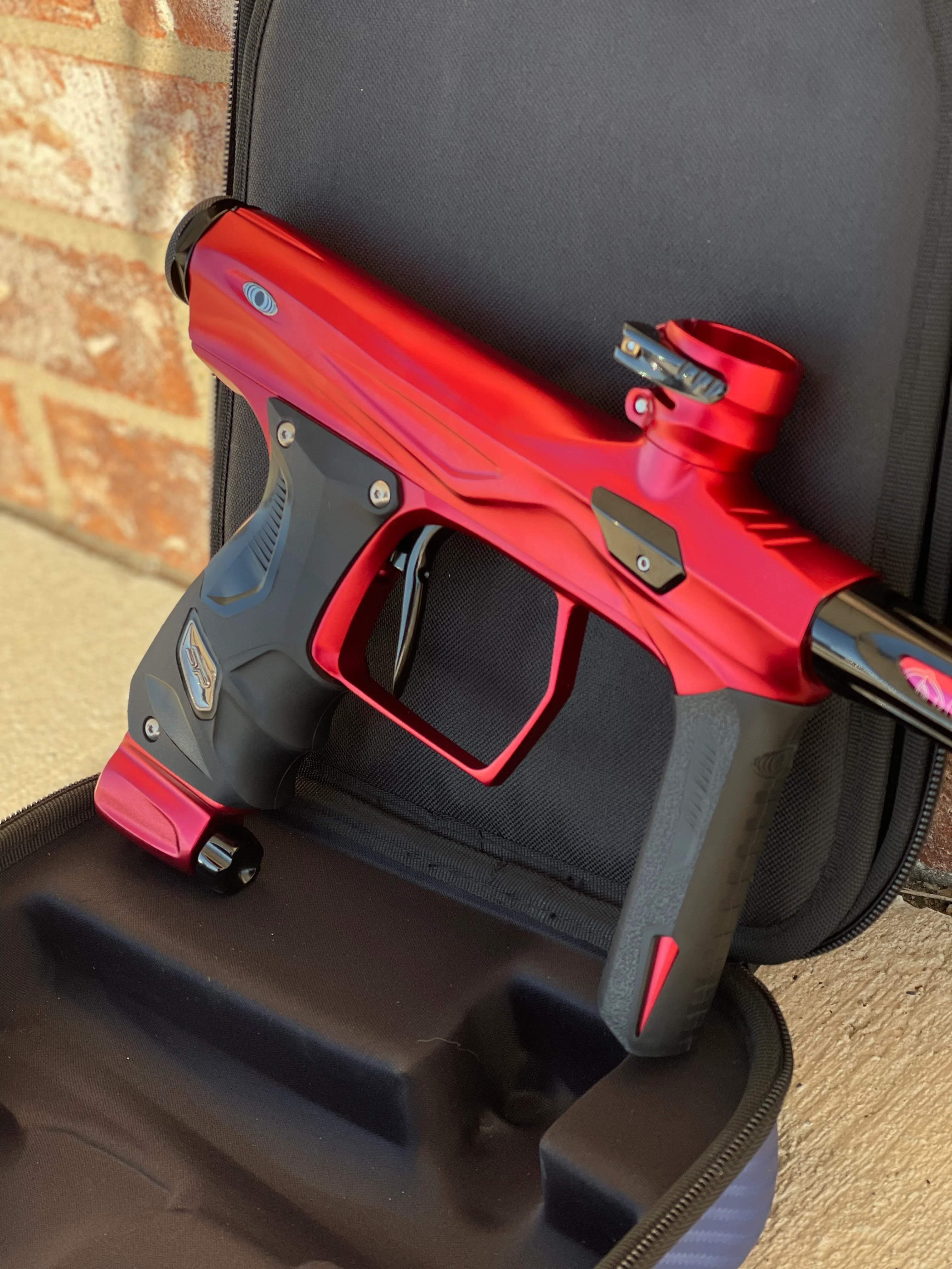 Used Shocker Amp Paintball Gun - Red - Image 3