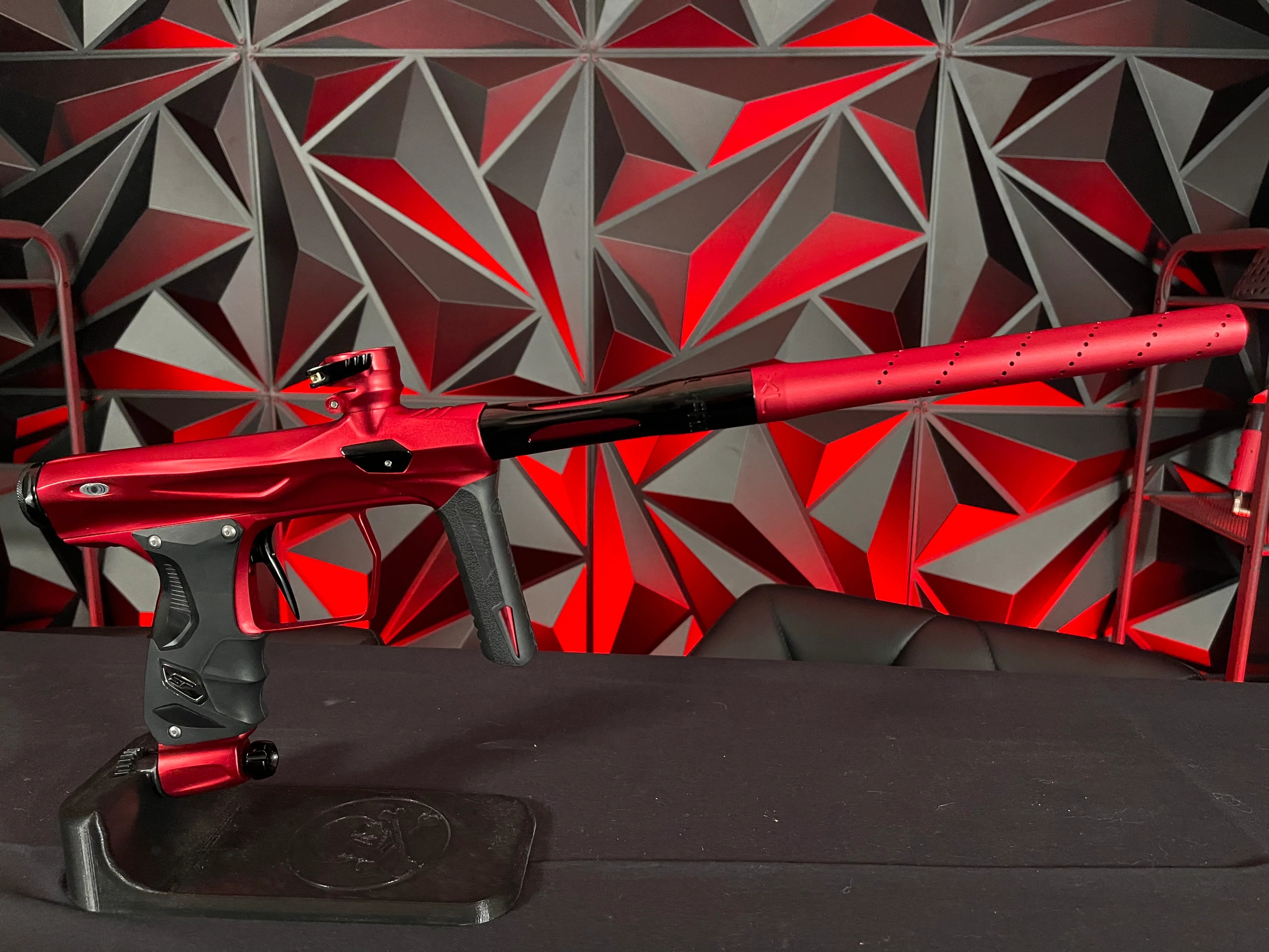 Used Shocker Amp Paintball Gun - Red - Image 6