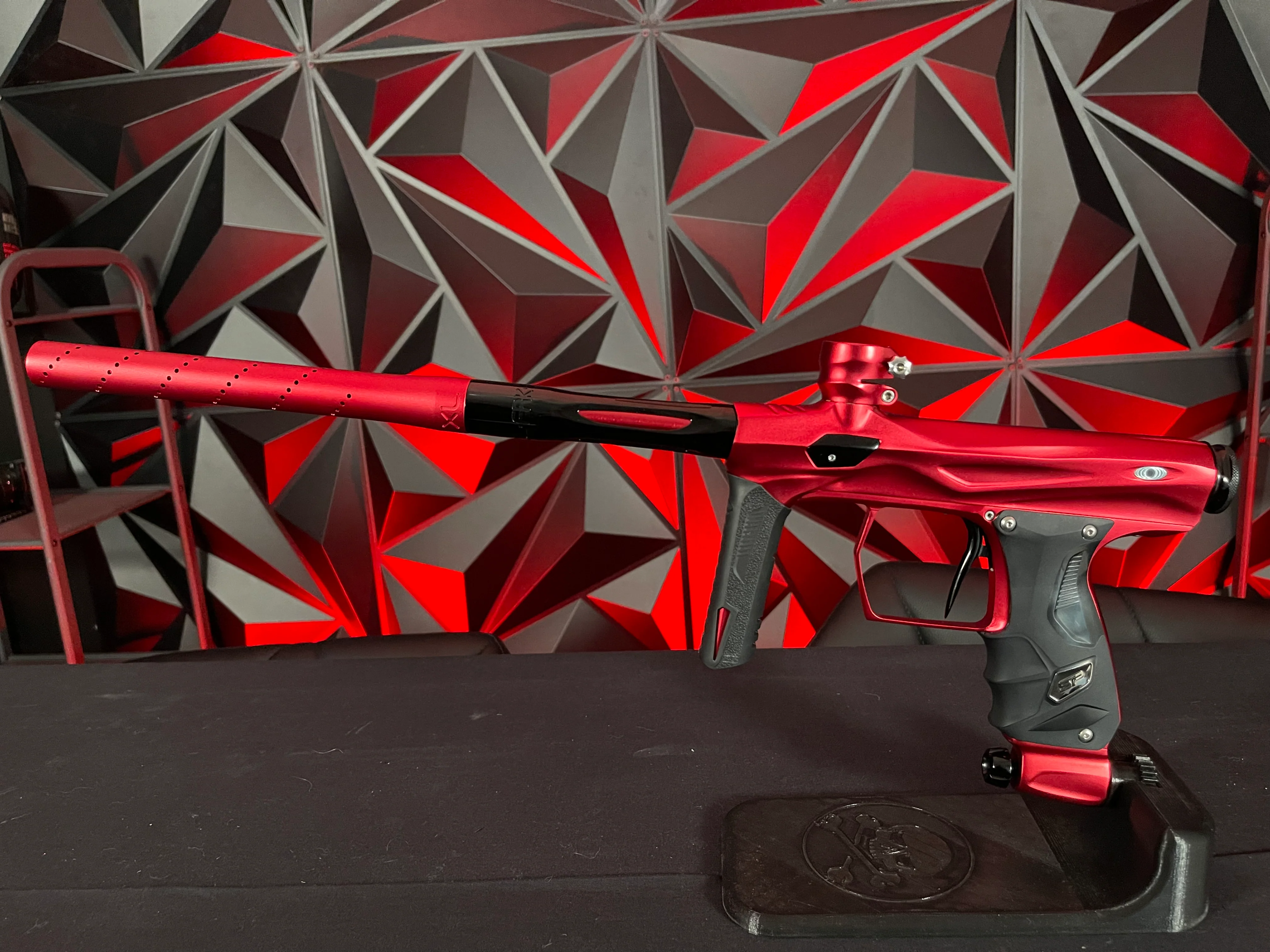 Used Shocker Amp Paintball Gun - Red - Image 7