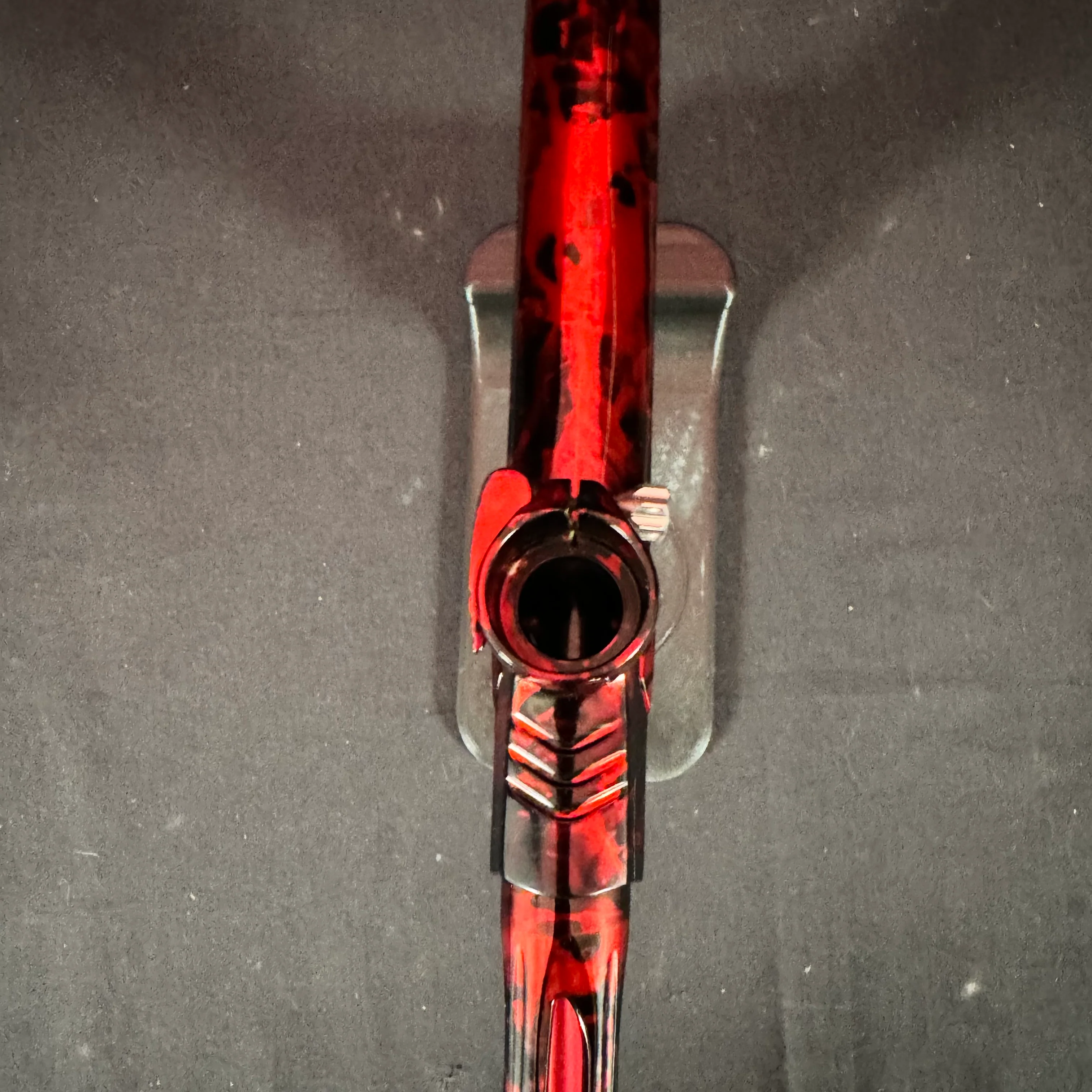 Used Shocker Amp Paintball Gun - Smoke Black/Red - Image 8