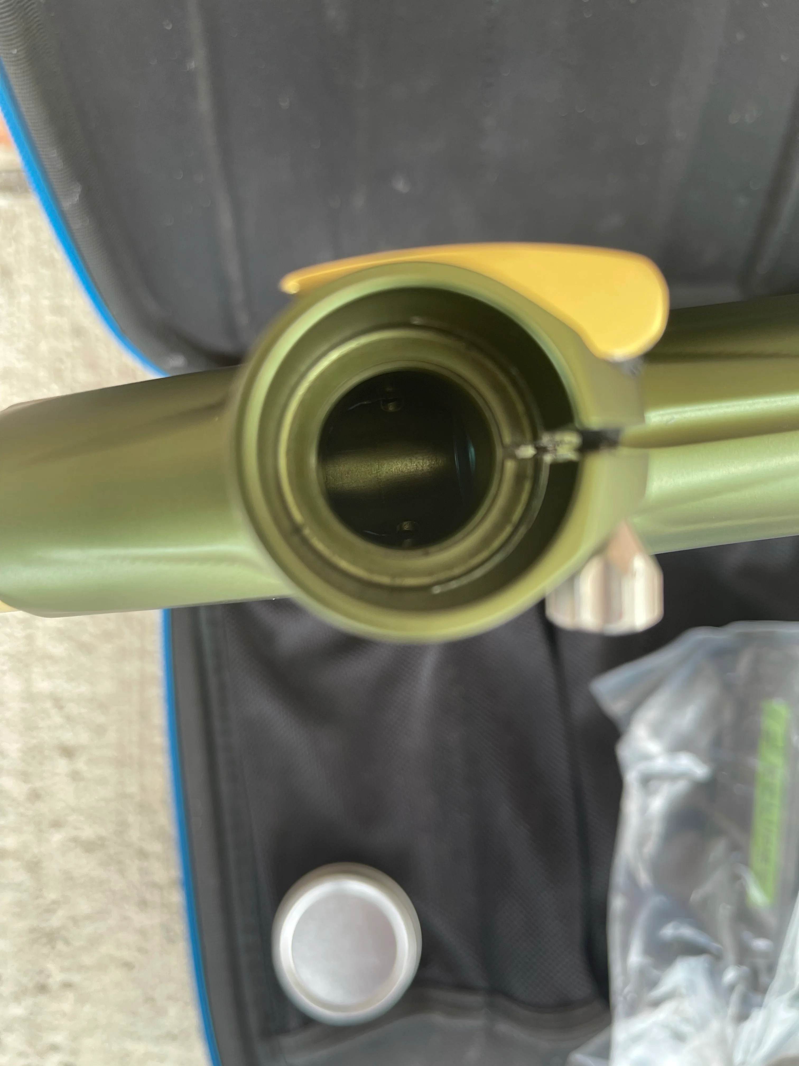 Used Shocker CVO Paintball Gun - Dust Olive/Polished Gold - Image 6