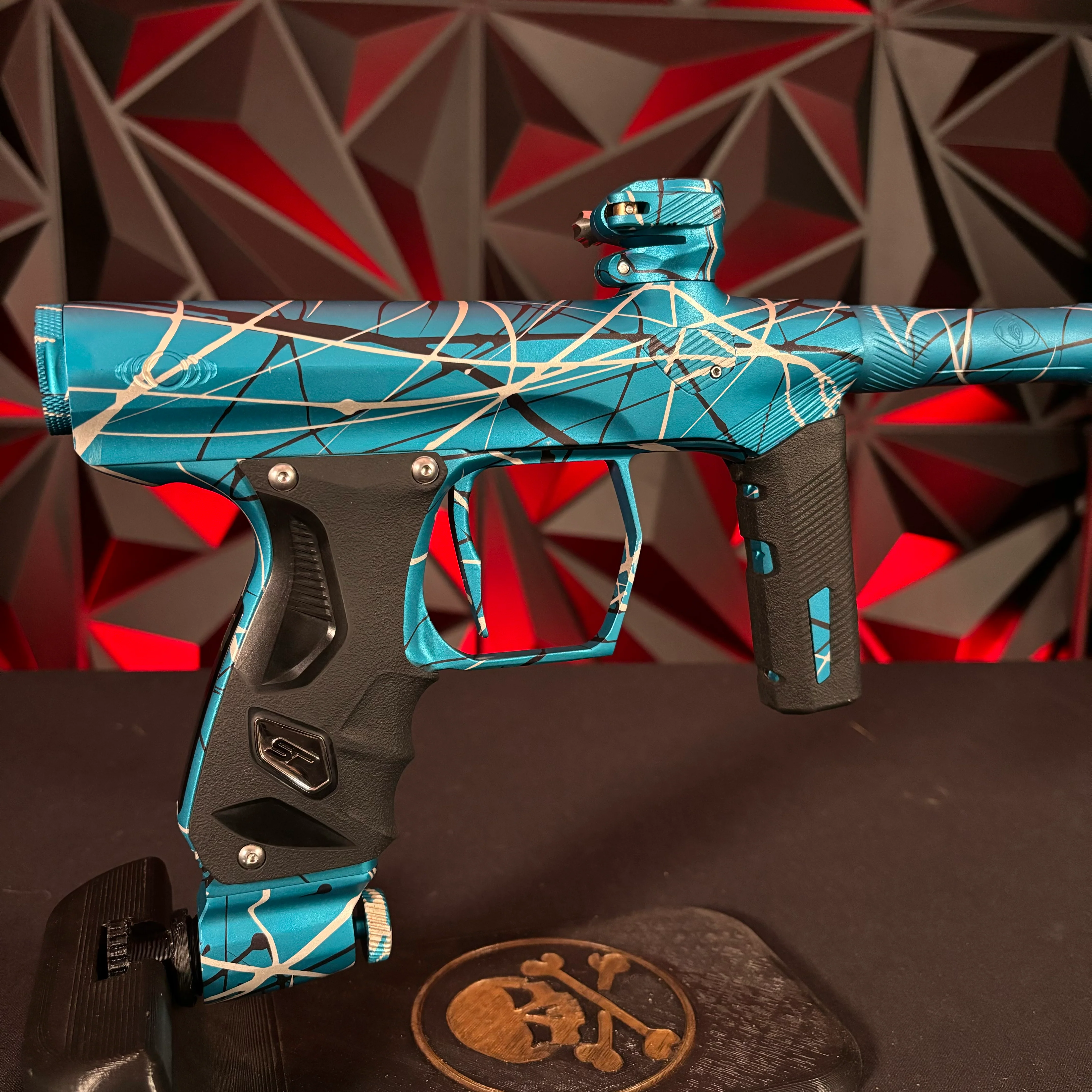 Used Shocker ERA Paintball Gun - Blue Splash - Image 2